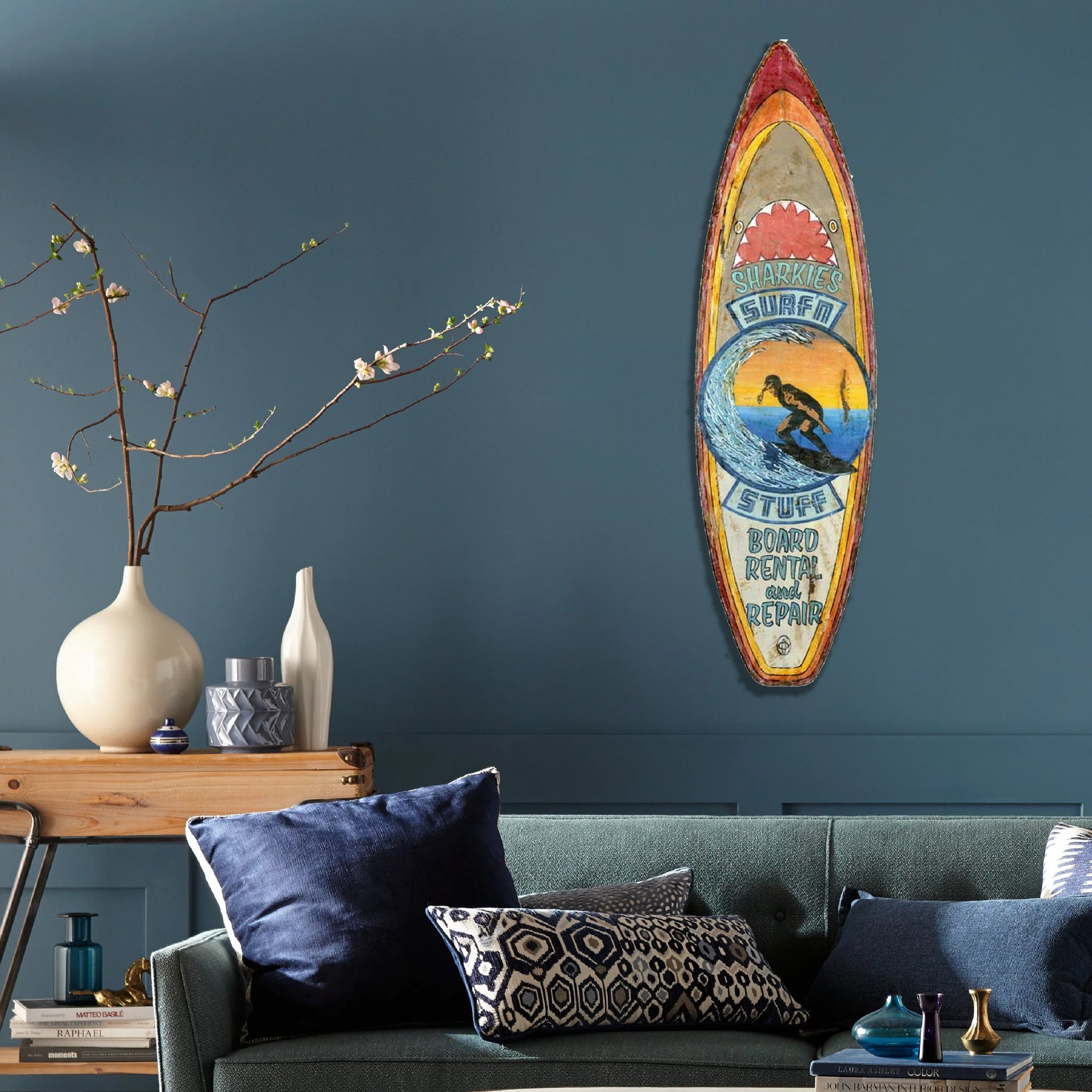 48" Vintage Surfshop Advertisement Surfboard Wall Décor