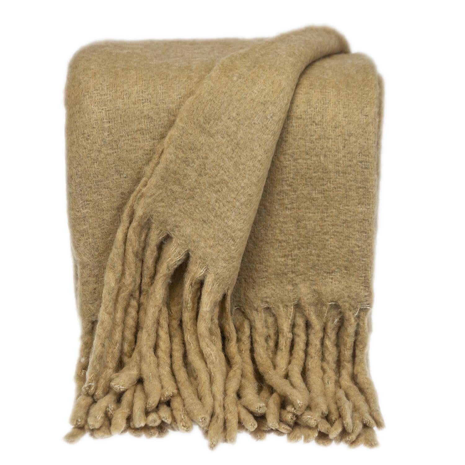 Luxury  Brown Handloomed Throw Blanket