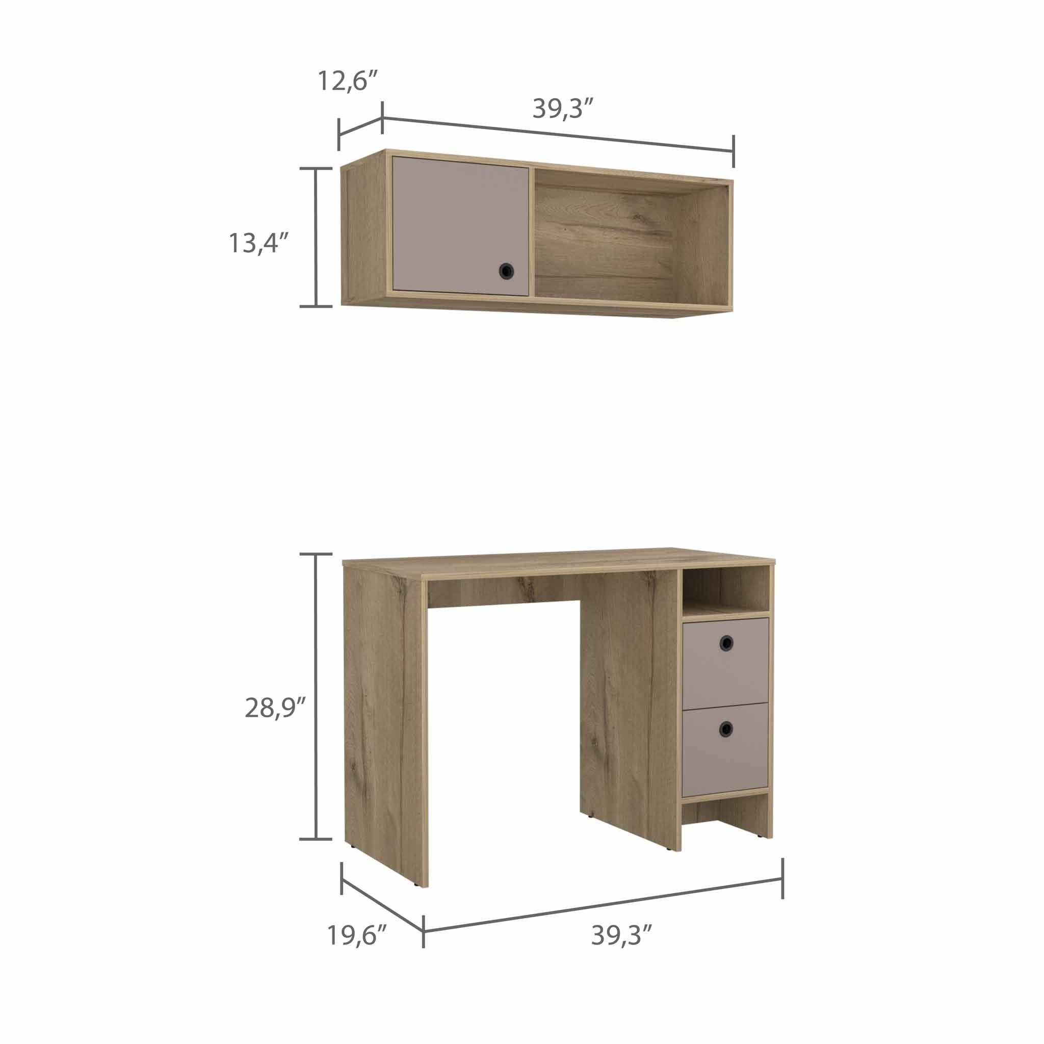 39" Taupe Computer Desk