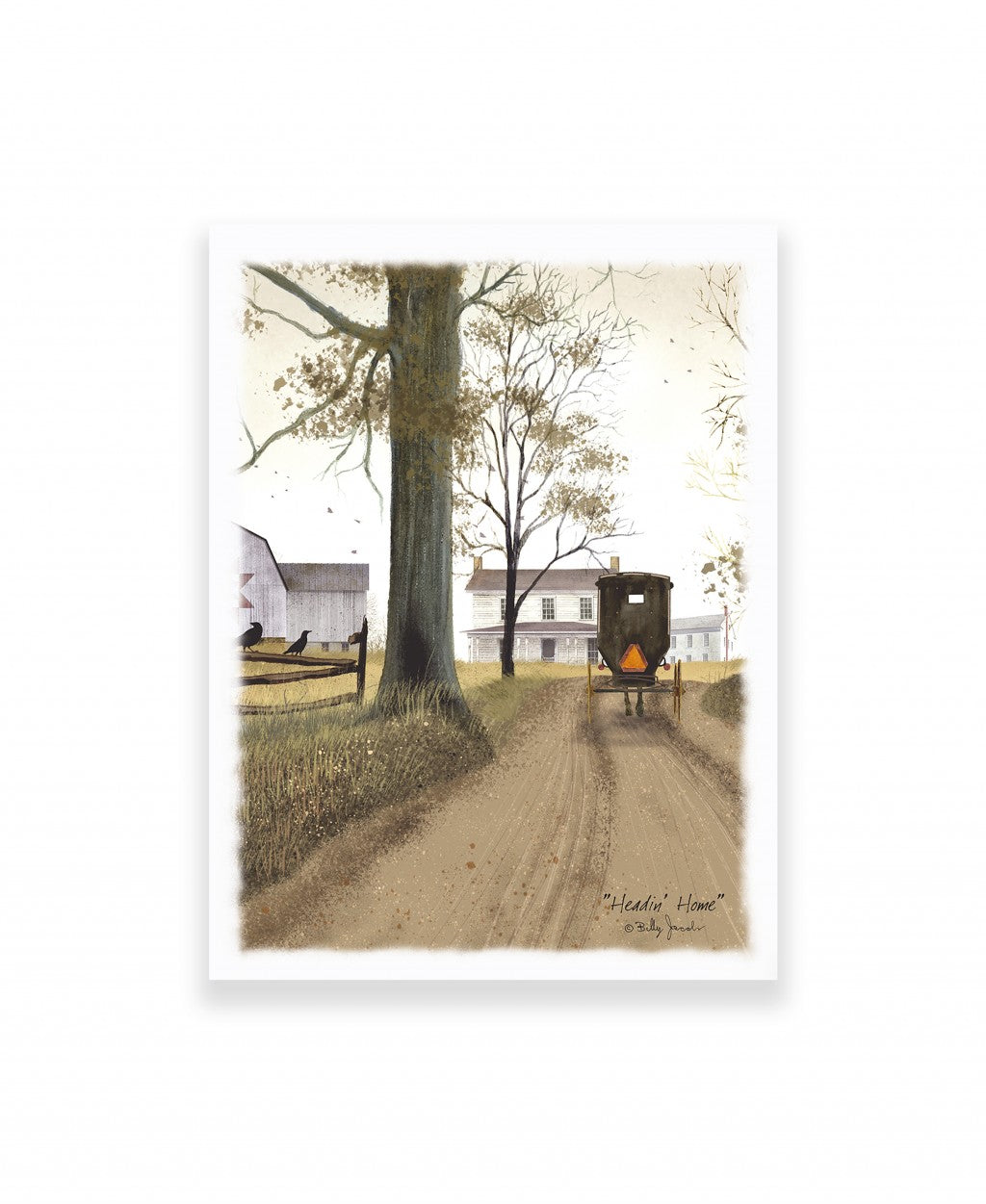 Headin Home 7 White Wrapped Canvas Print Wall Art