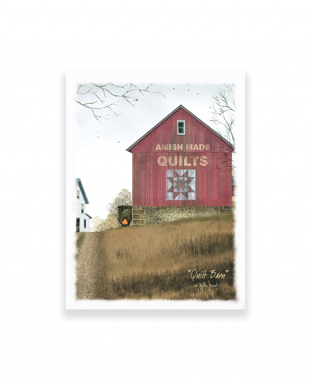 Quilt Barn White Wrapped Canvas Print Wall Art