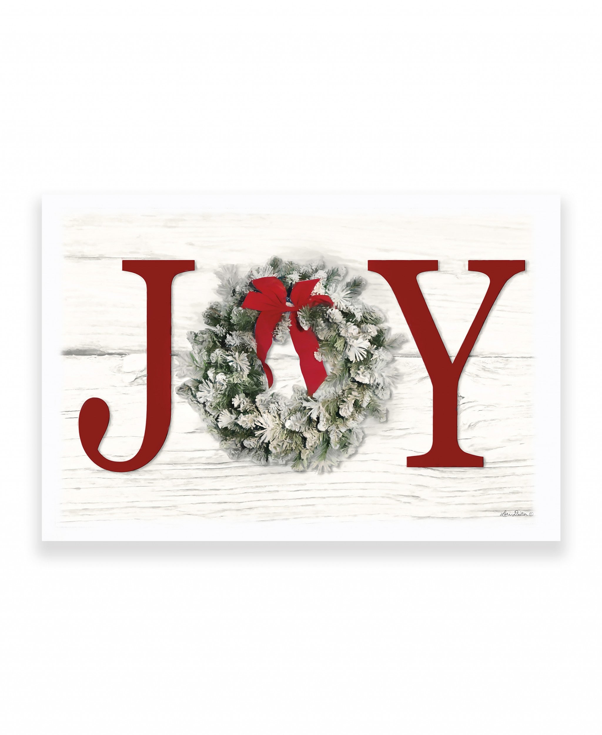 Christmas Joy 3 White Wrapped Canvas Print Wall Art