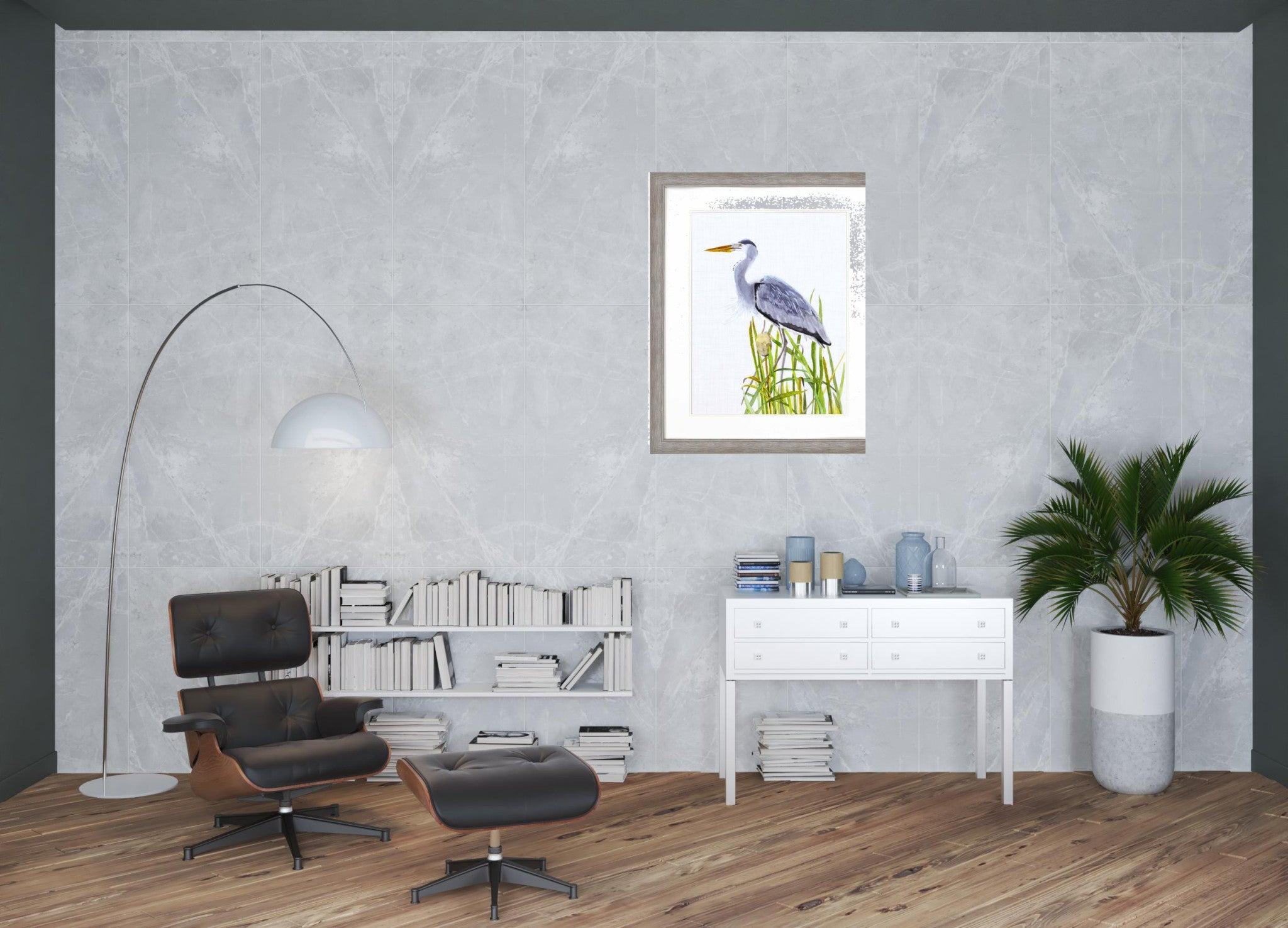 Waterbirds Ii Framed Art Silver Picture Frame Print Wall Art