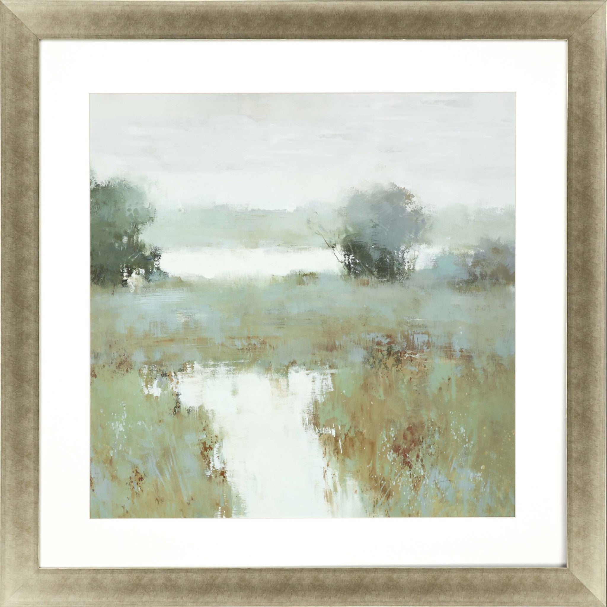 Trees And Creek Ii Framed Art Gold Picture Frame Print Wall Art