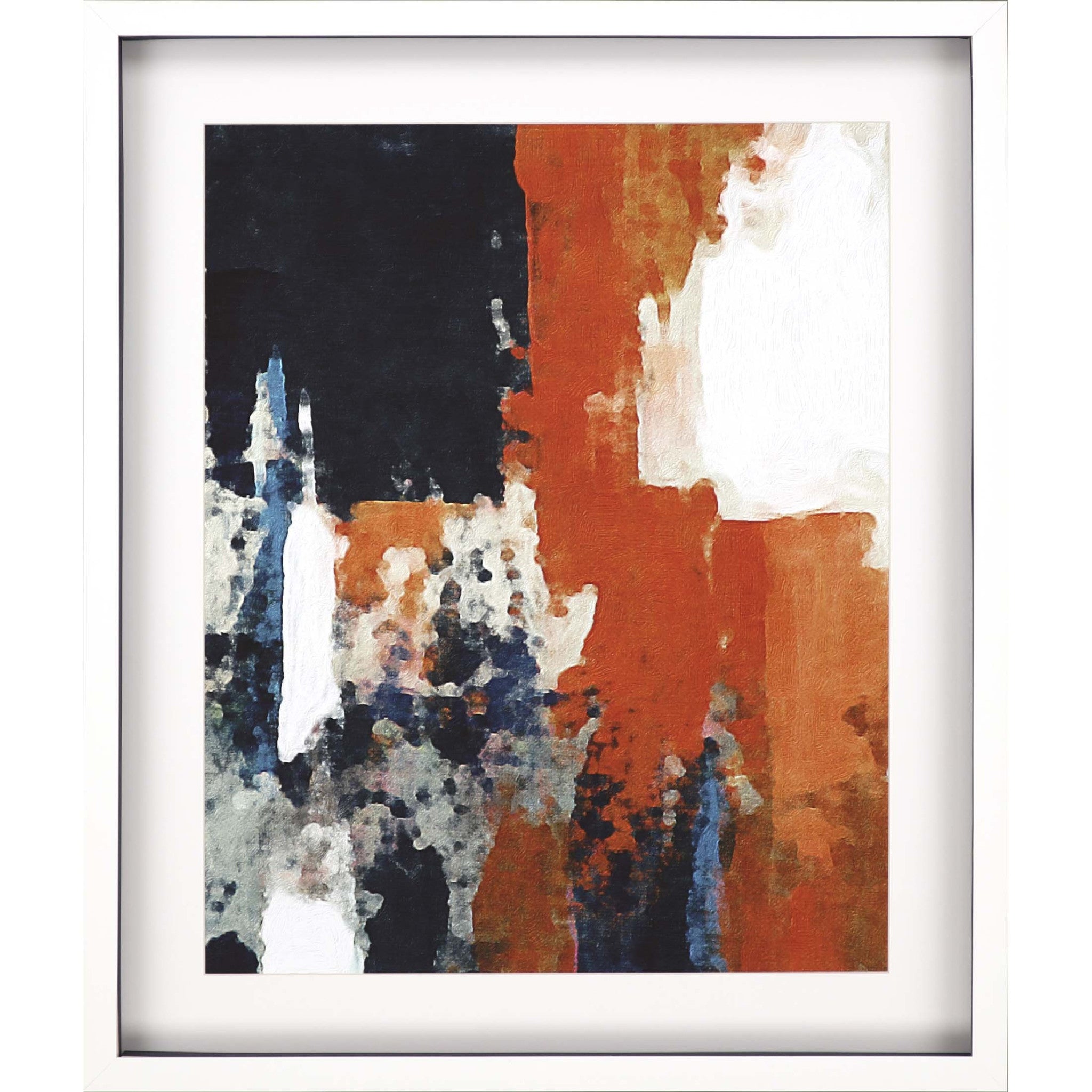 Orange Crush I Framed Art White Picture Frame Print Wall Art