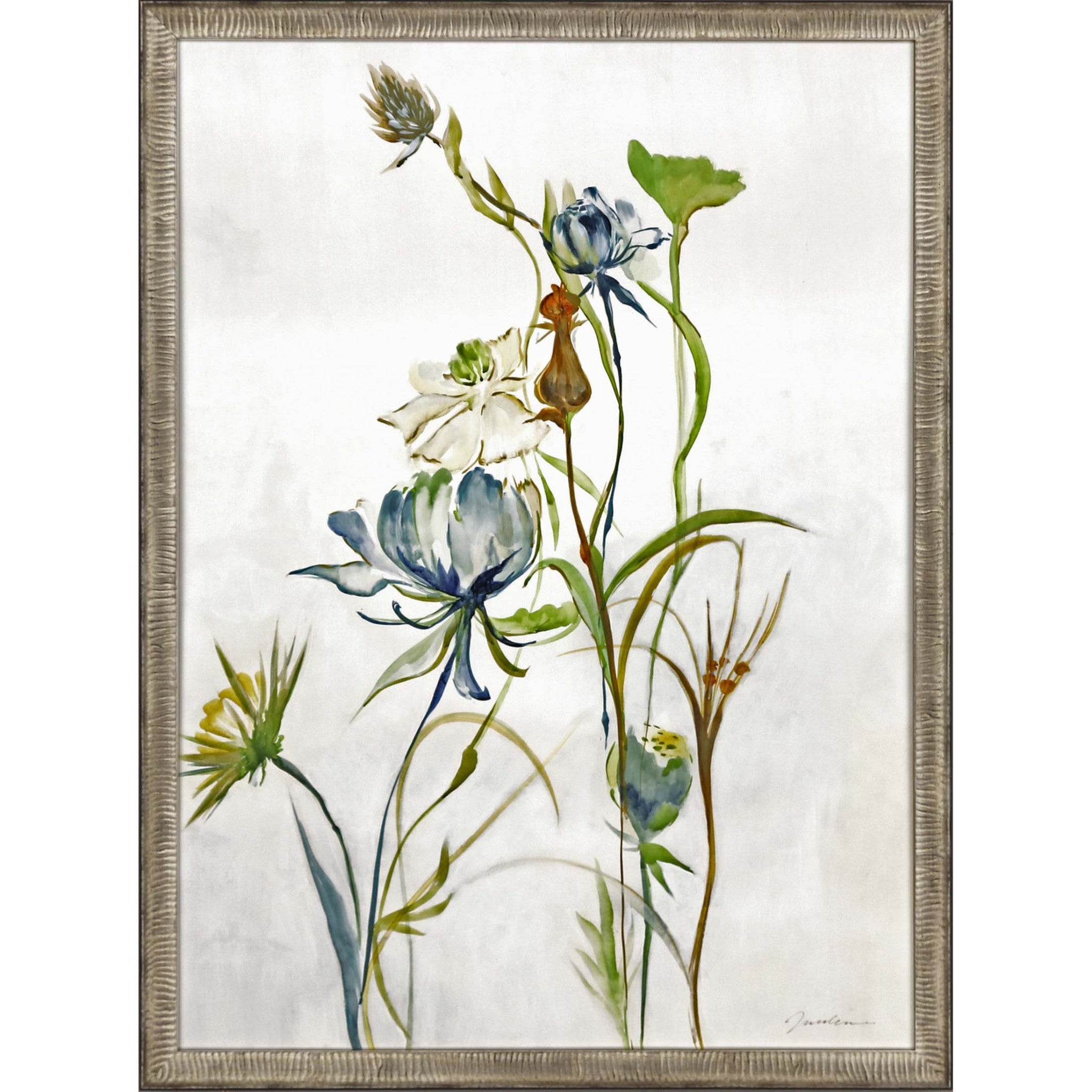 Late Summer Wildflower Ii Framed Art Silver Picture Frame Print Wall Art