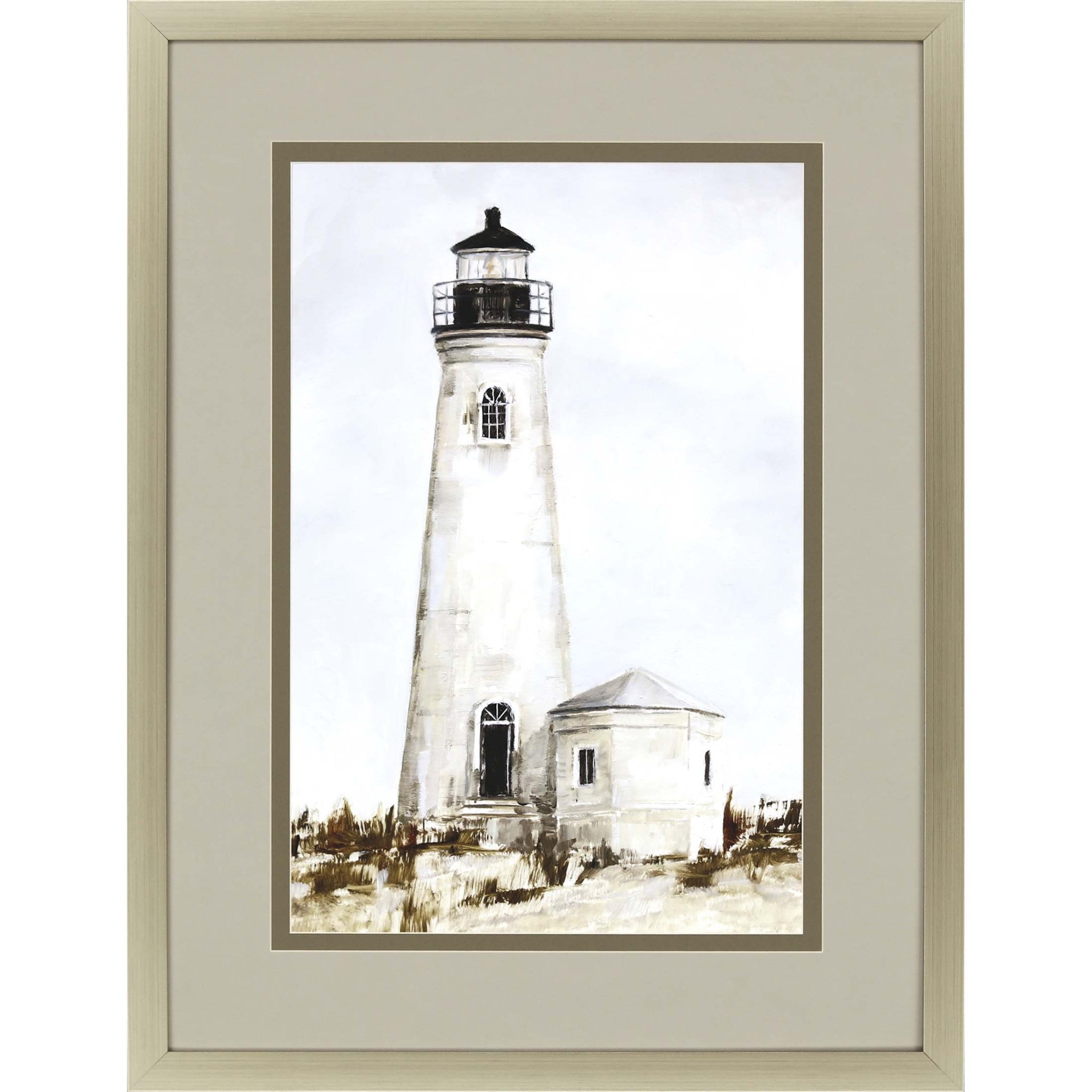 Rustic Lighthouse I Framed Art Silver Picture Frame Print Wall Art