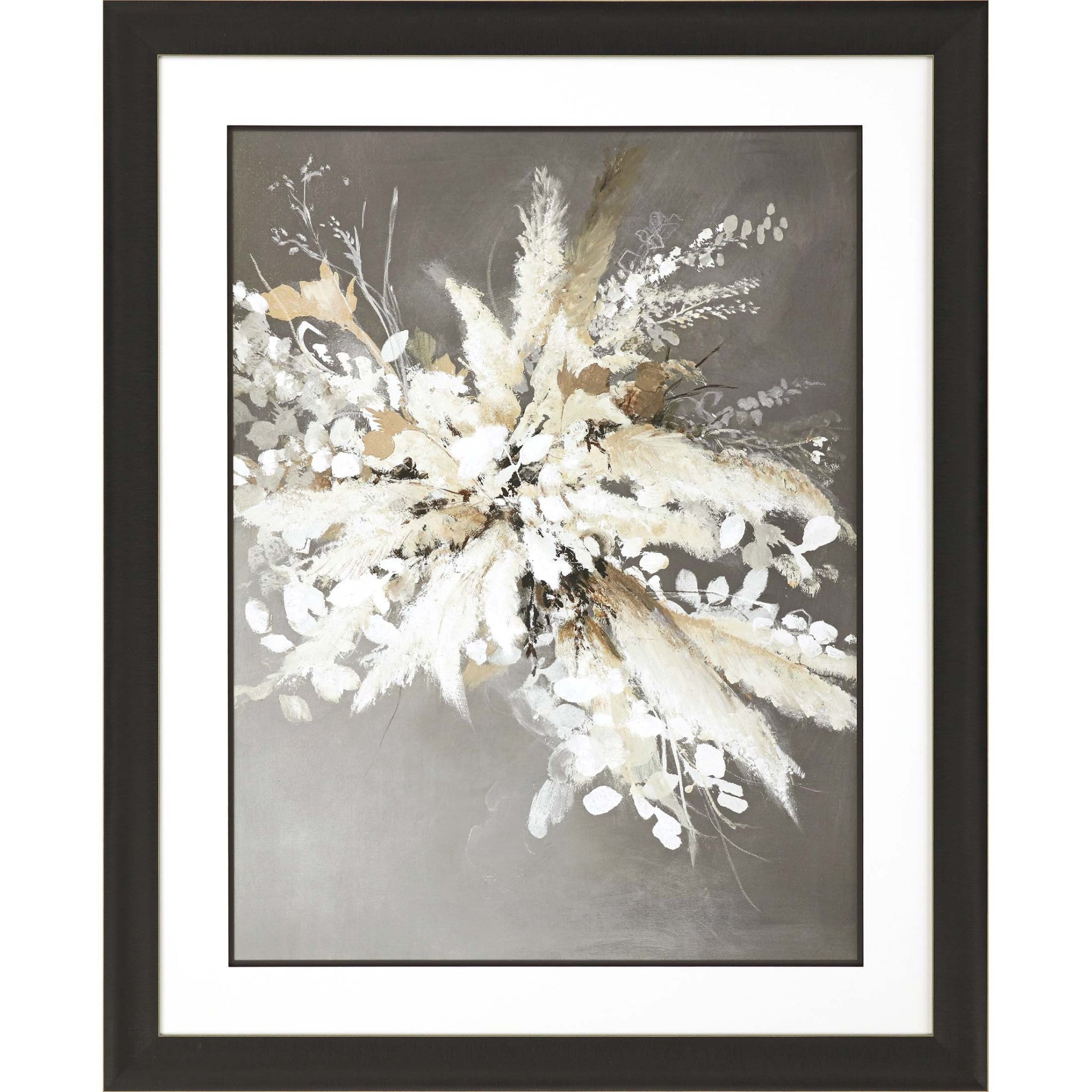 Light Leaves I Framed Art Brown Picture Frame Print Wall Art