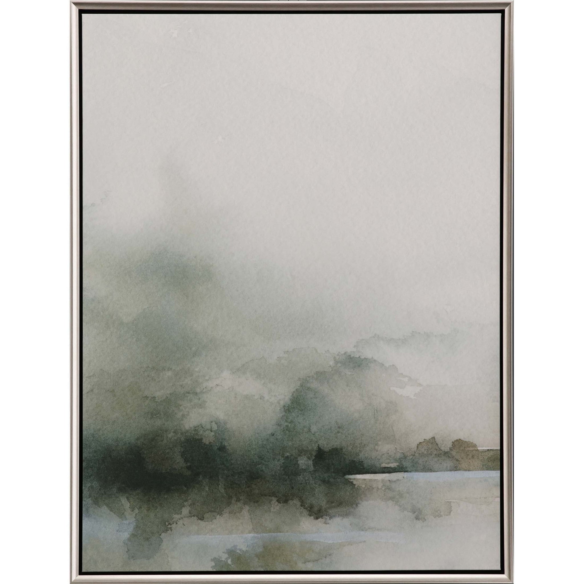 Heavy Fog I Canvas Silver Floater Frame Print Wall Art