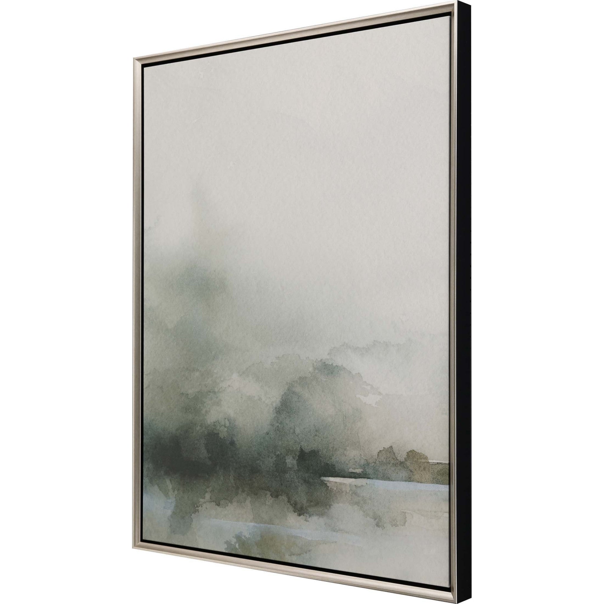 Heavy Fog I Canvas Silver Floater Frame Print Wall Art