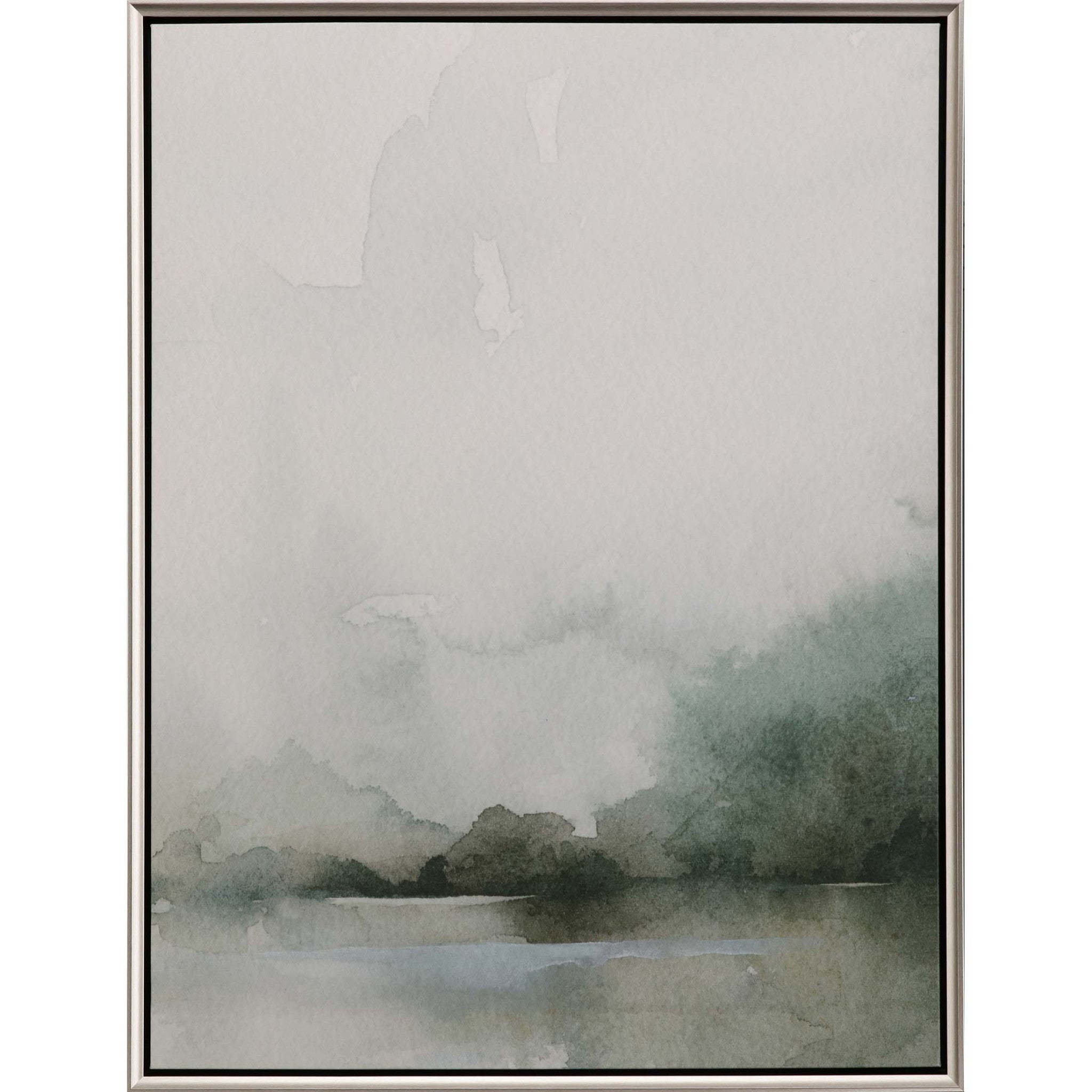 Heavy Fog Ii Canvas Silver Floater Frame Print Wall Art