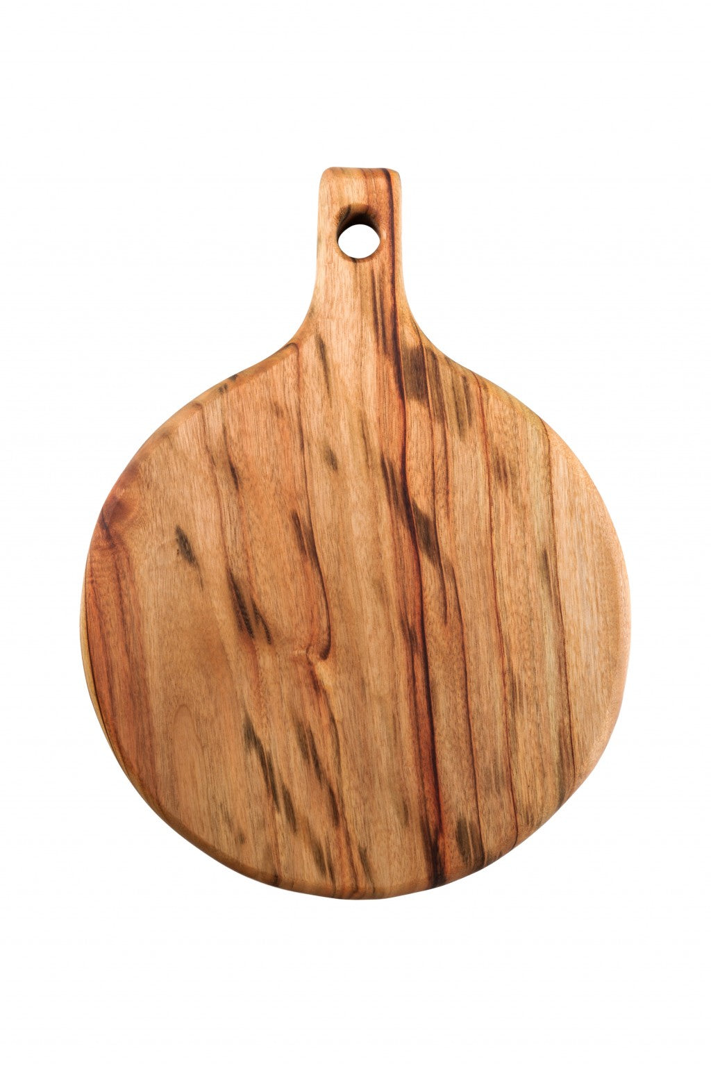 12" Natural Wood Anti Bacterial Round Pizza Paddle Board
