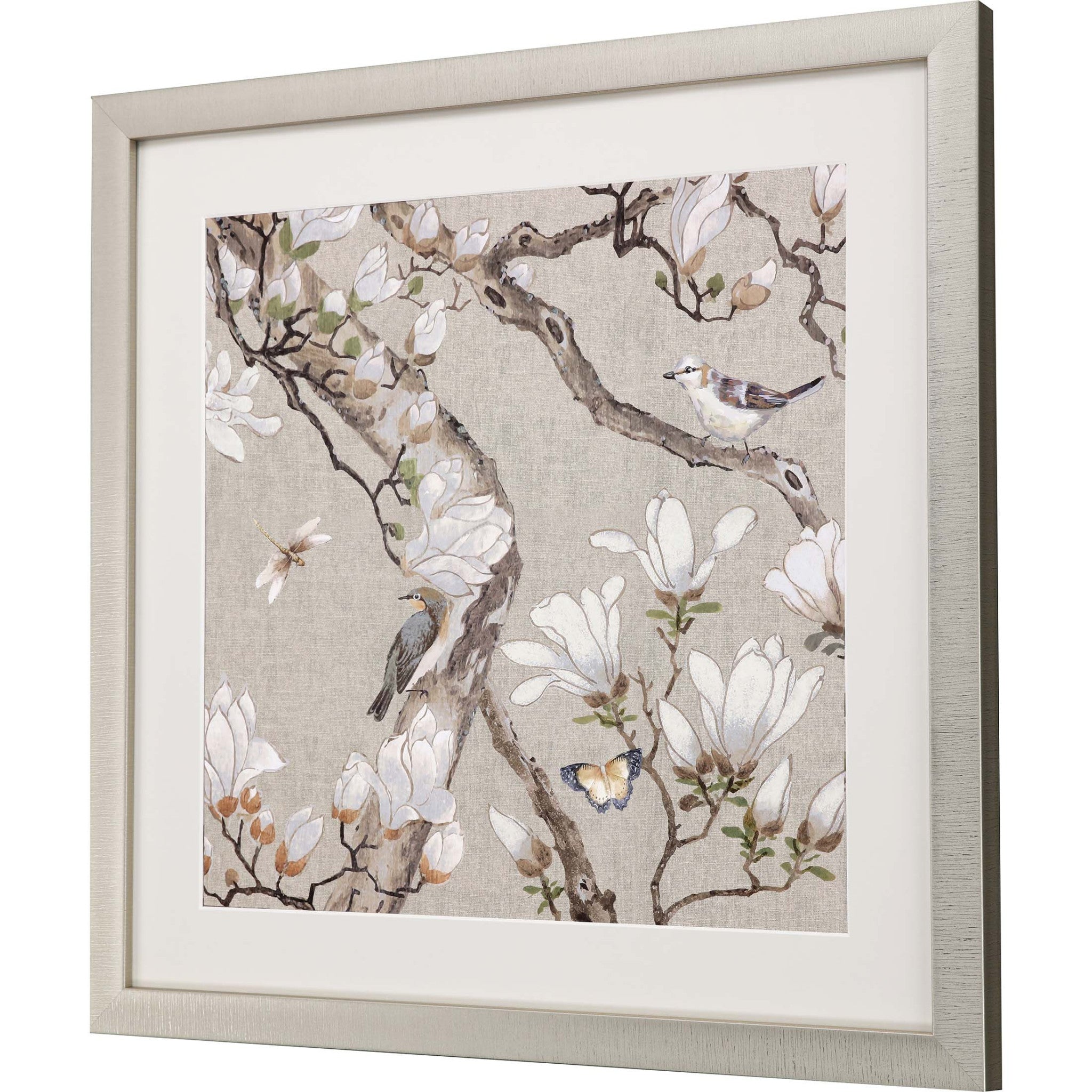 Magnolia Blossom Framed Art Gold Picture Frame Print Wall Art