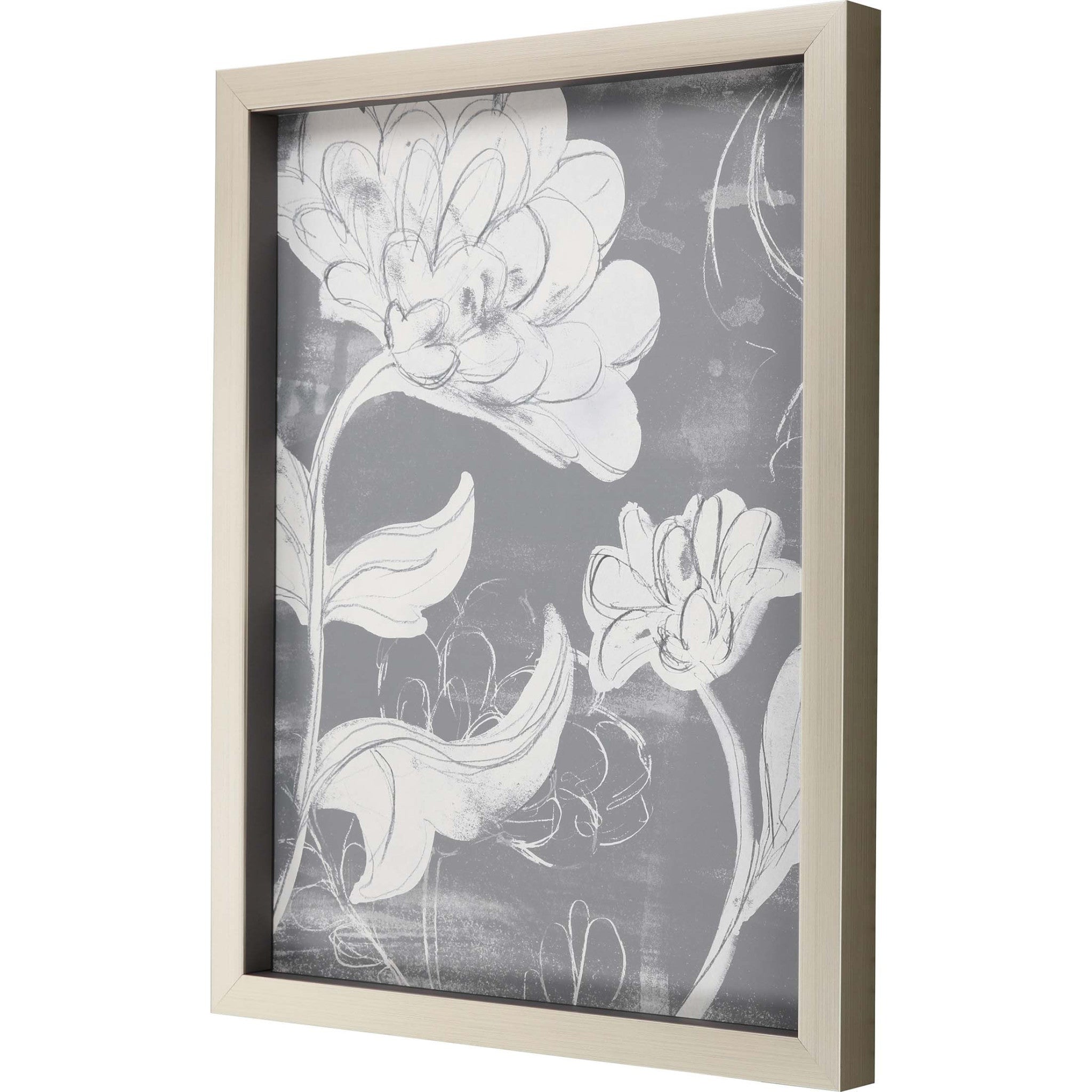 Grayscale Garden I Framed Art Silver Picture Frame Print Wall Art