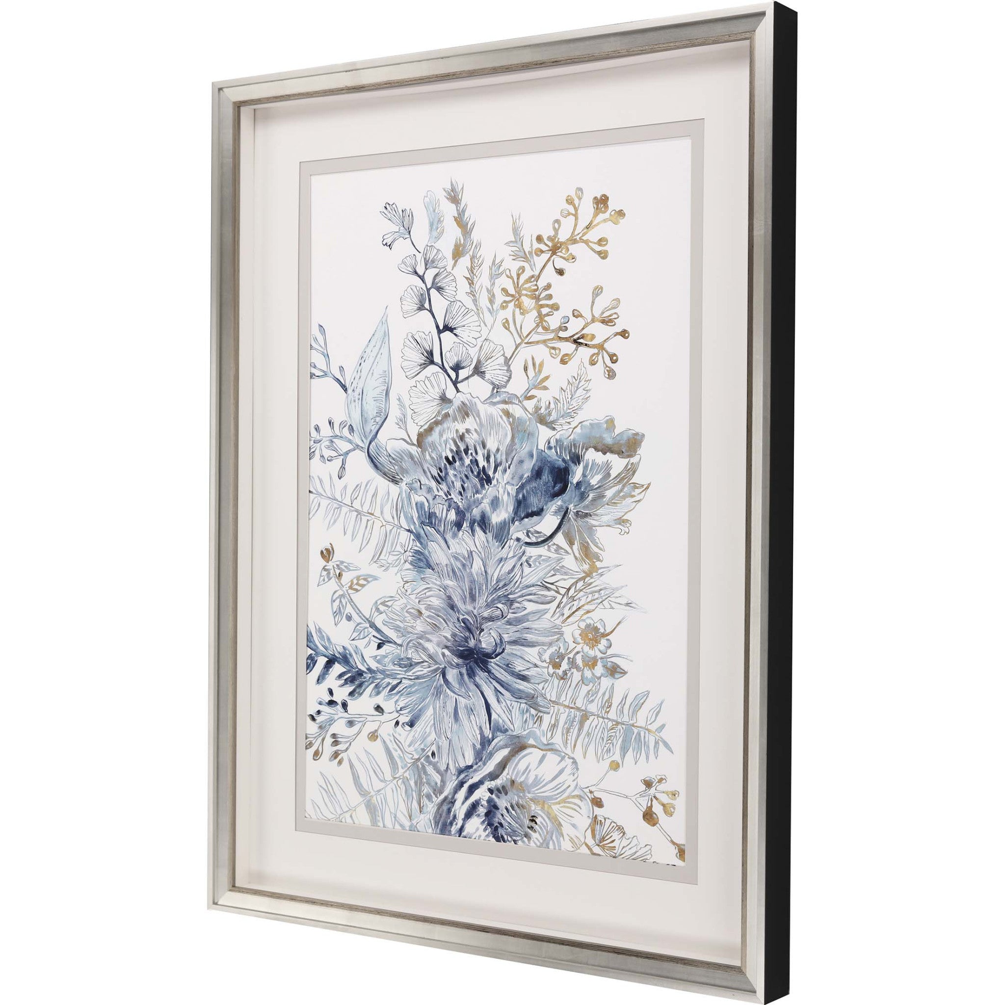 Royal Blue I Framed Art Silver Picture Frame Print Wall Art