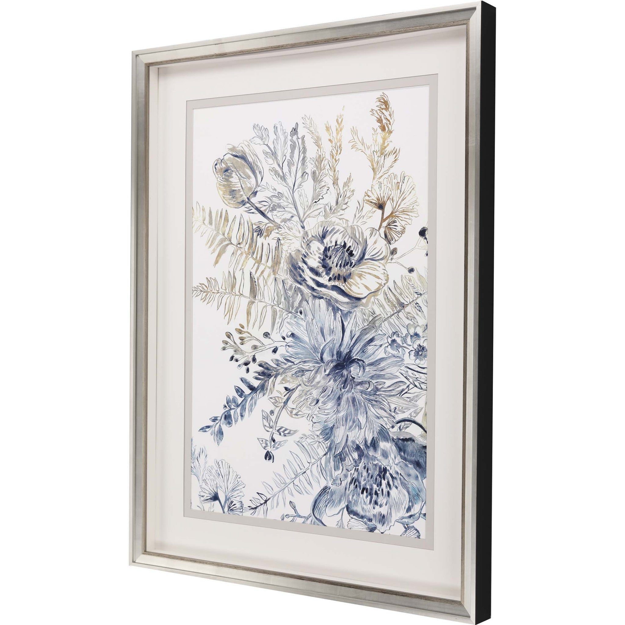 Royal Blue Ii Framed Art Silver Picture Frame Print Wall Art