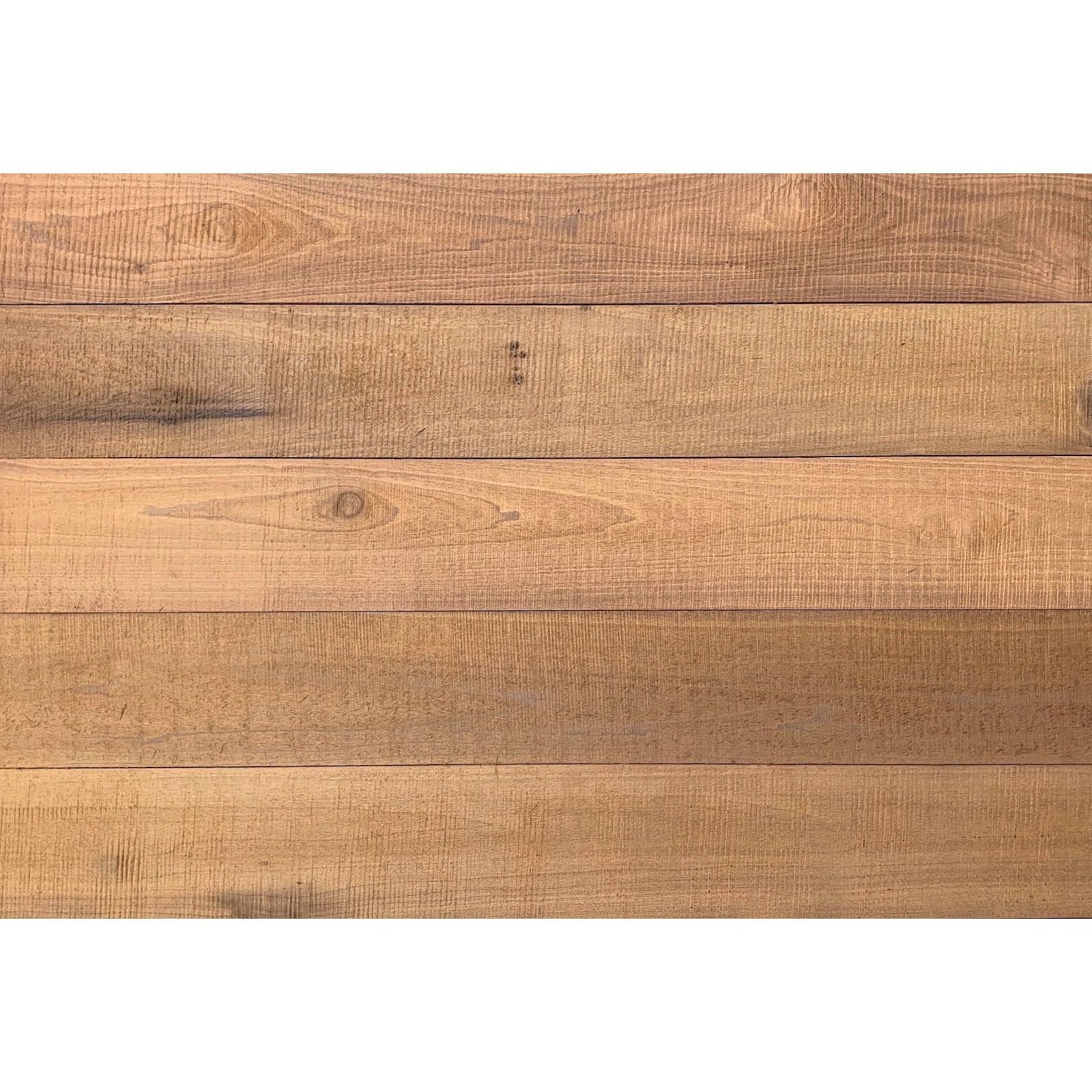 5" x 48" Thermo Treated Brown Rustic Wood Large Wall Plank Set