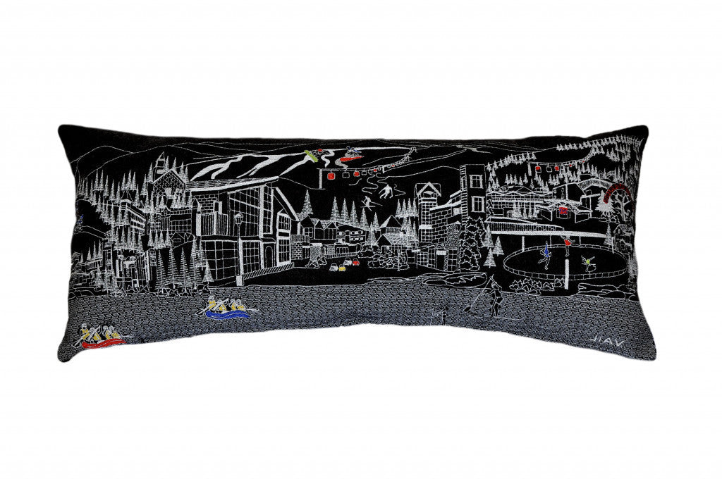 35" BlackVail Nighttime Skyline Lumbar Decorative Pillow