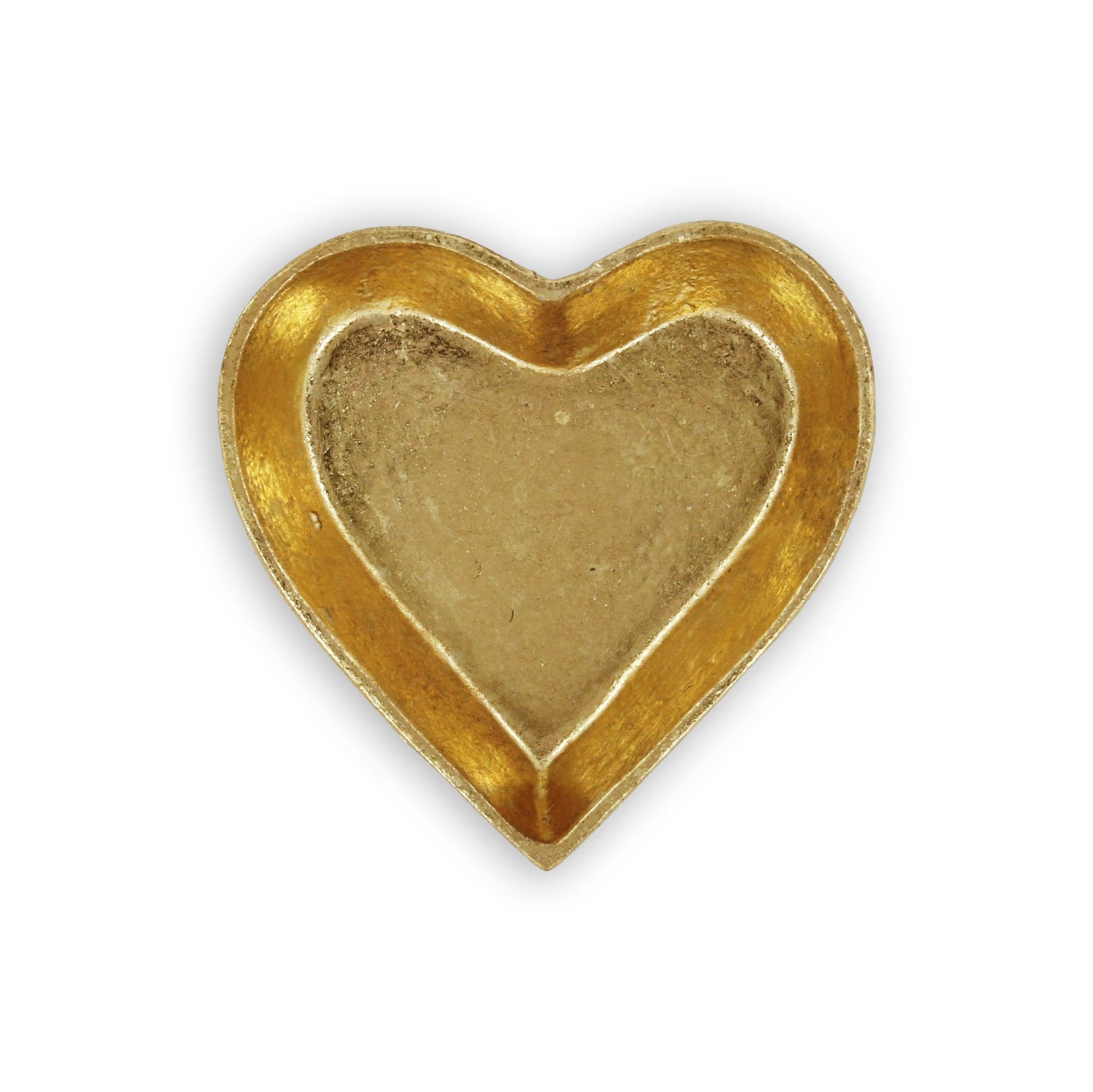 7" Gold Heart Cast Iron Handmade Vanity Tray