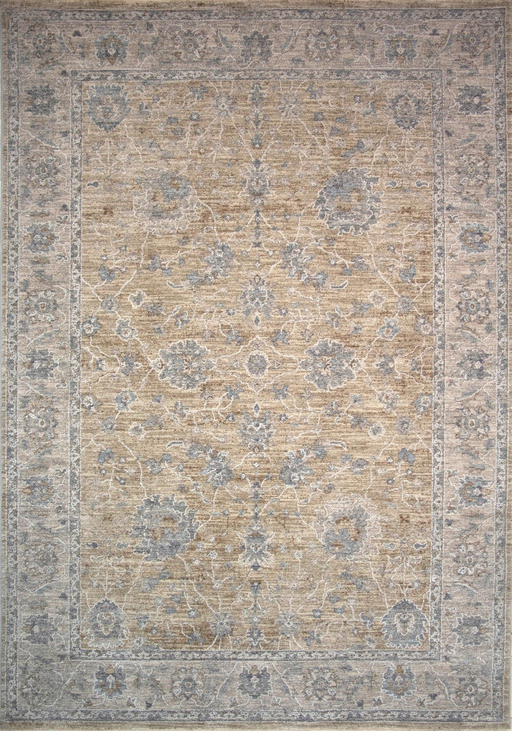 8' X 10' Gold Southwestern Power Loom Stain Resistant Area Rug