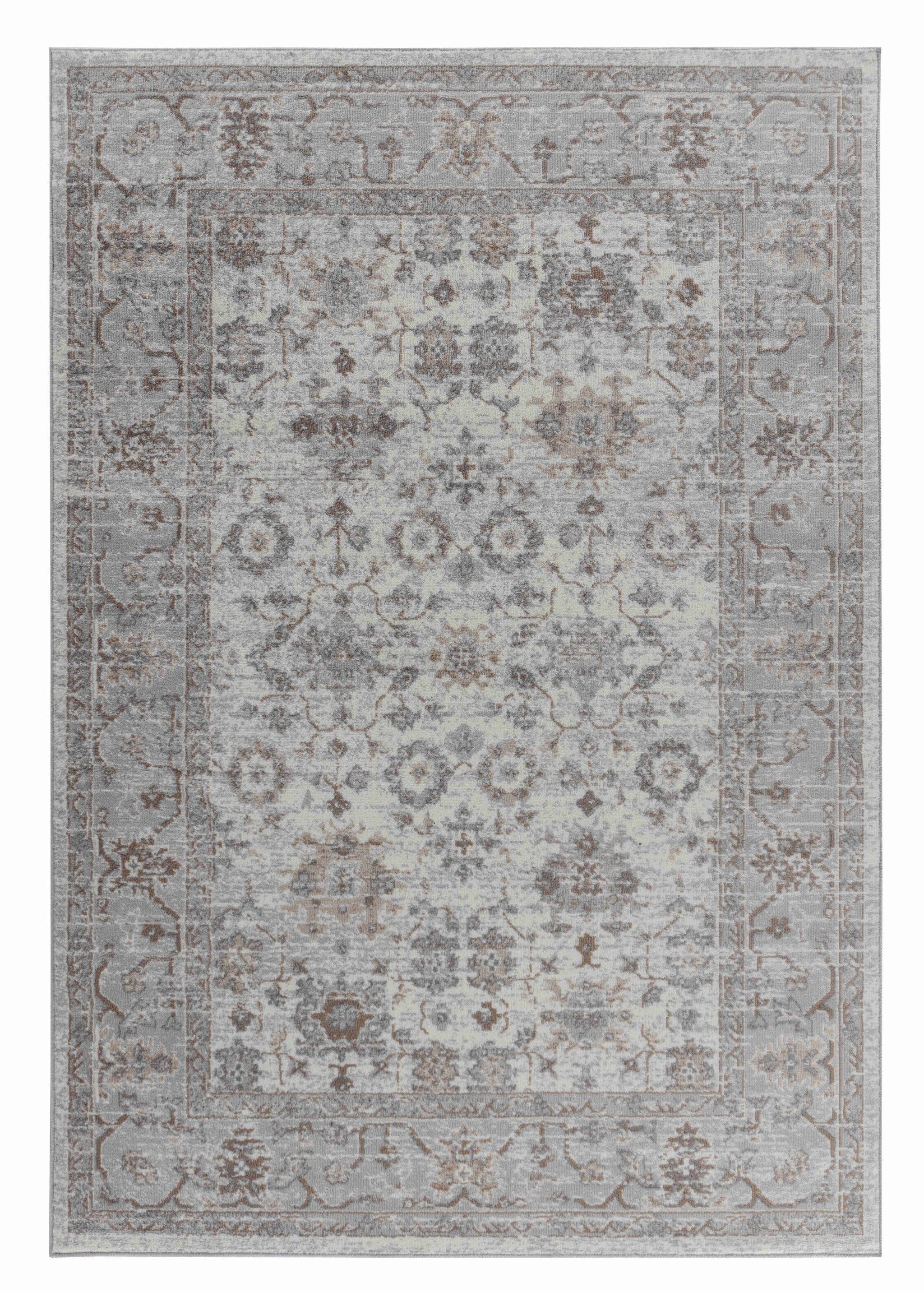 8' X 11' Grey Oriental Area Rug