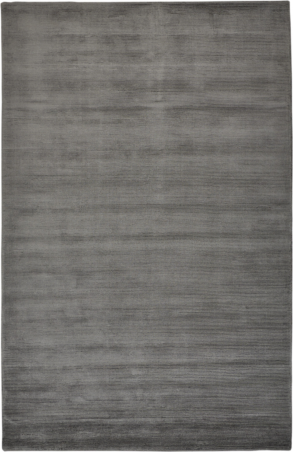 10' X 13' Gray And Black Hand Woven Area Rug