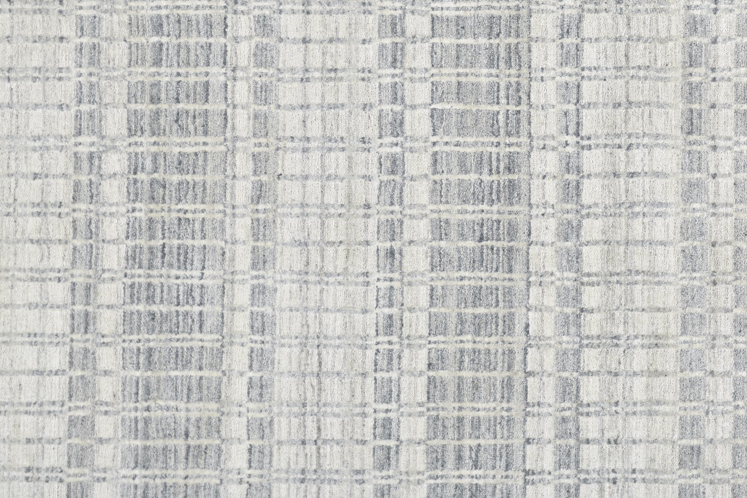 10' X 14' Blue Gray And Ivory Striped Hand Woven Area Rug