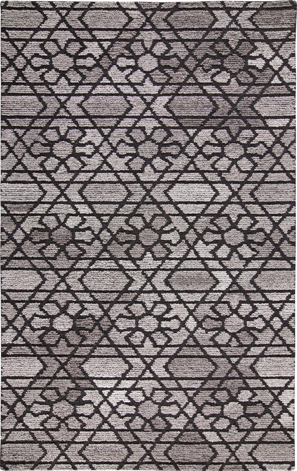 4' X 6' Taupe Black And Gray Wool Paisley Tufted Handmade Area Rug