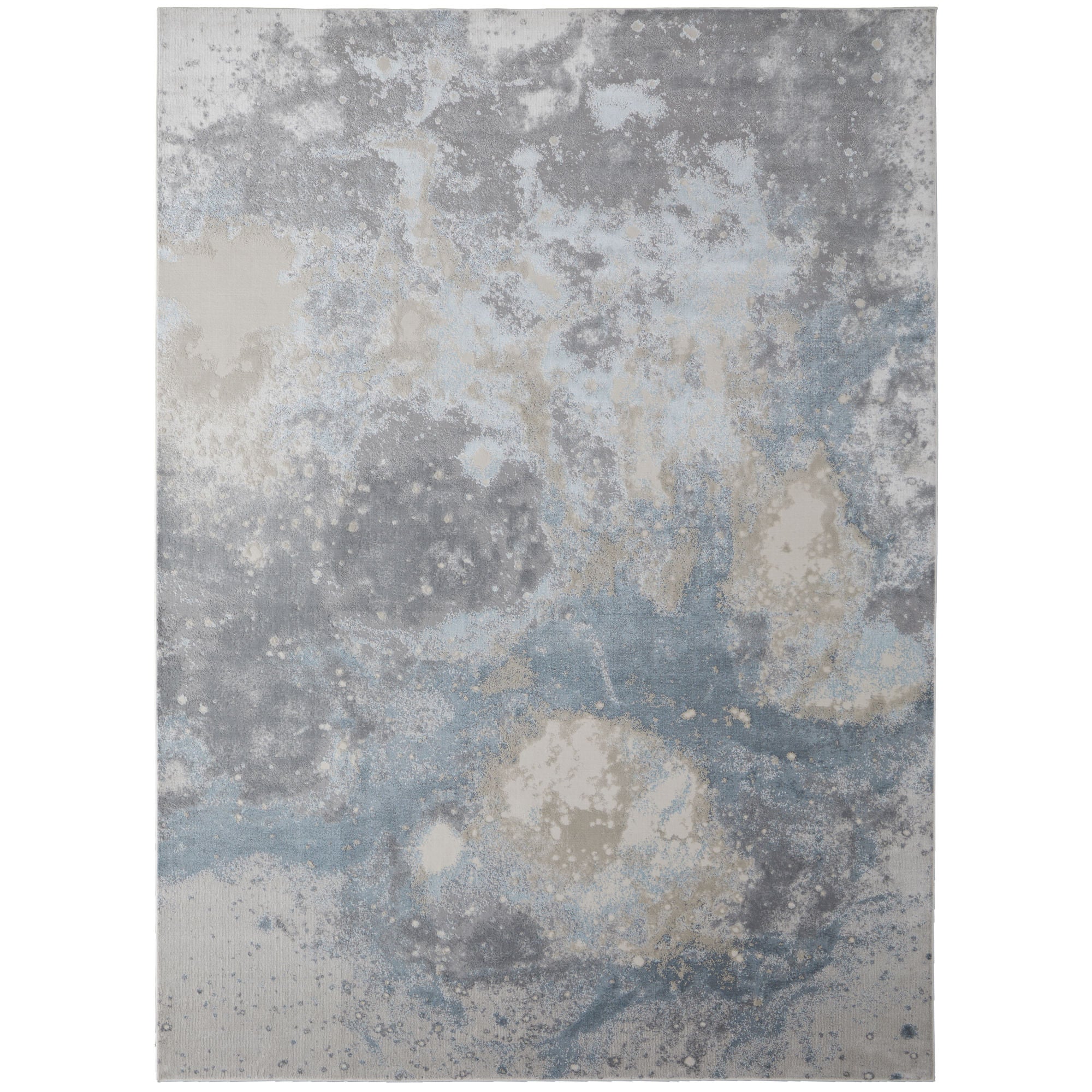 8' x 10' Gray Abstract Area Rug