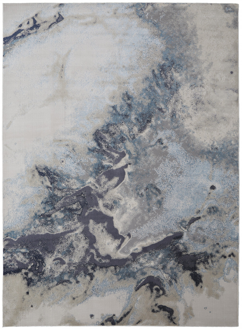 9' X 12' Blue Abstract Area Rug