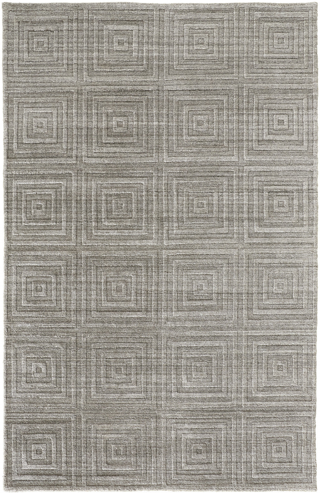 8' X 10' Gray And Black Striped Hand Woven Area Rug