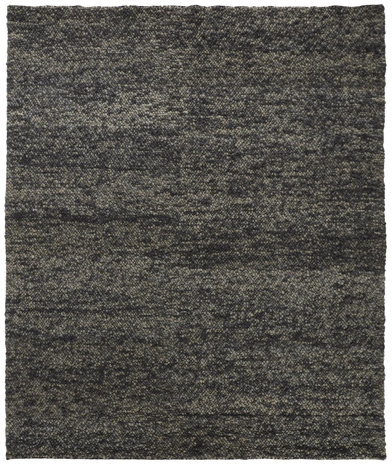 8' X 11' Purple Taupe And Gray Wool Hand Woven Distressed Stain Resistant Area Rug