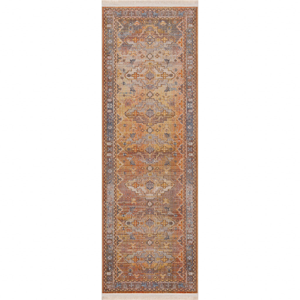 8' X 10' Brown Southwestern Area Rug