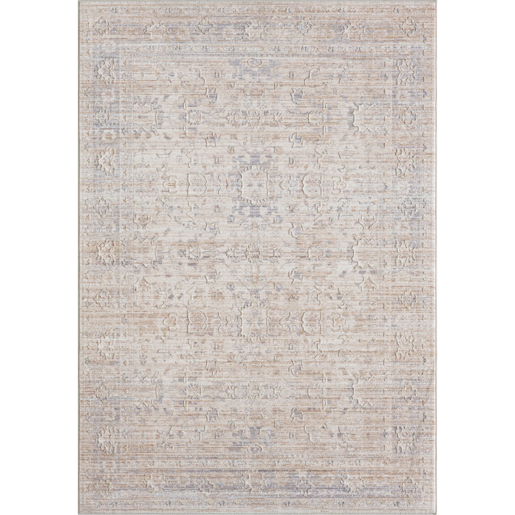 8' X 10' Gray Botanical Area Rug