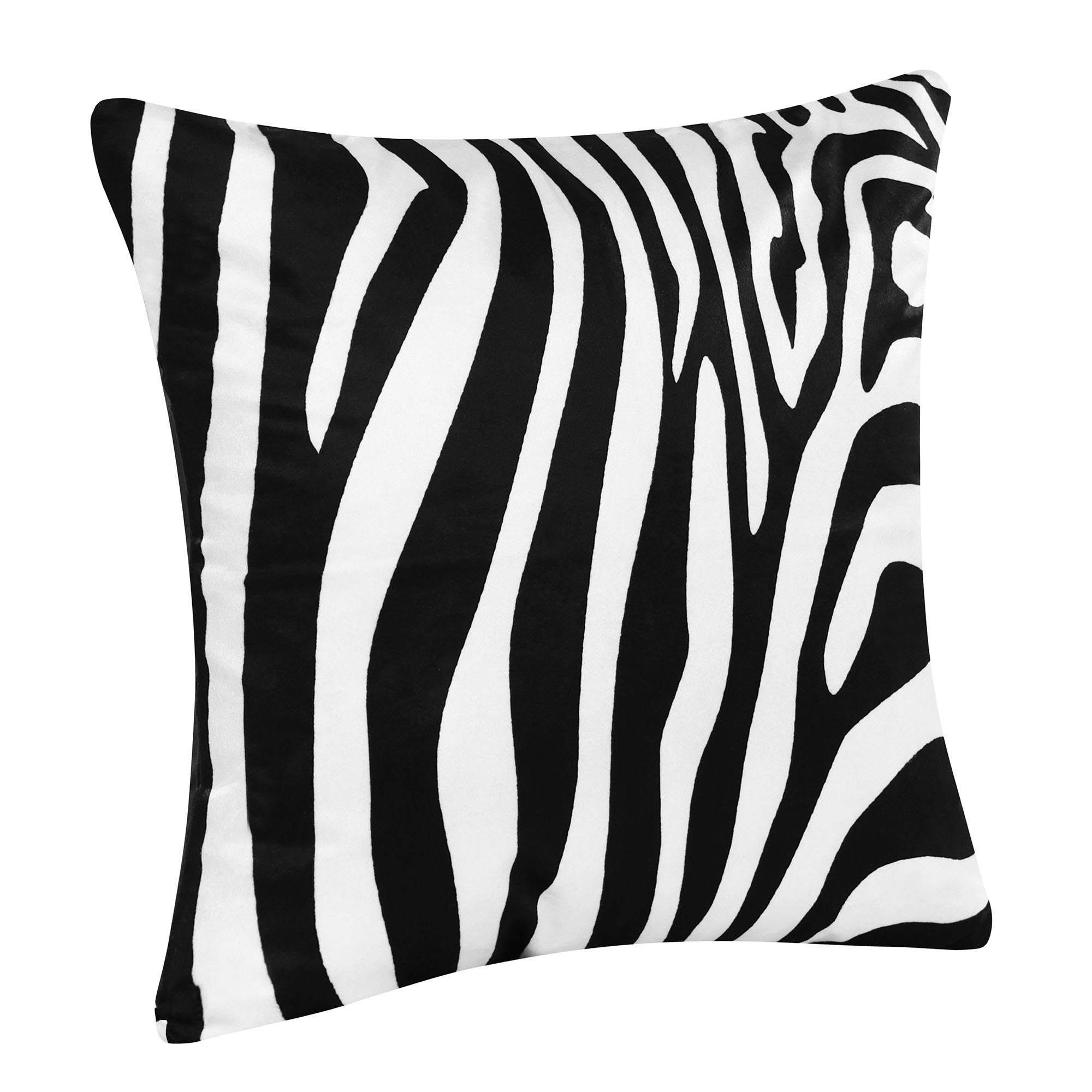 20" X 20" Black And White Forest Animals Polyester Animal Print Zippered Pillow