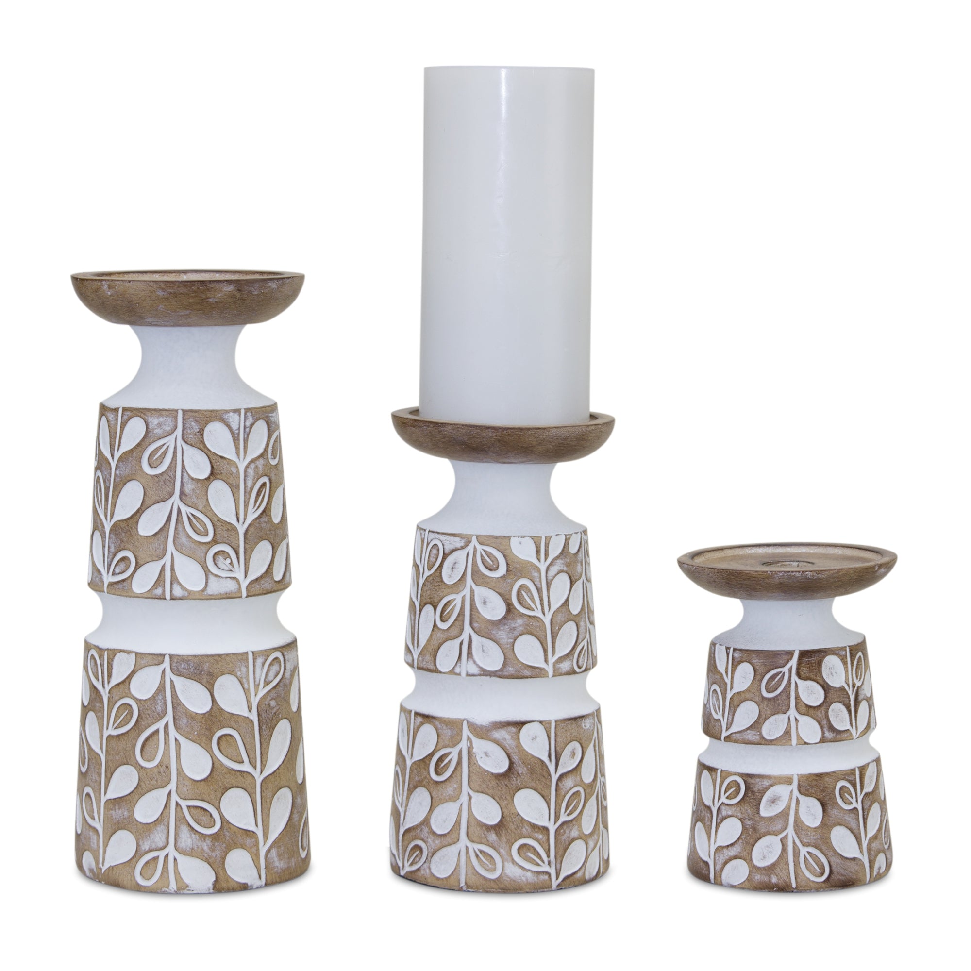 Set Of Three Brown Flameless Tabletop