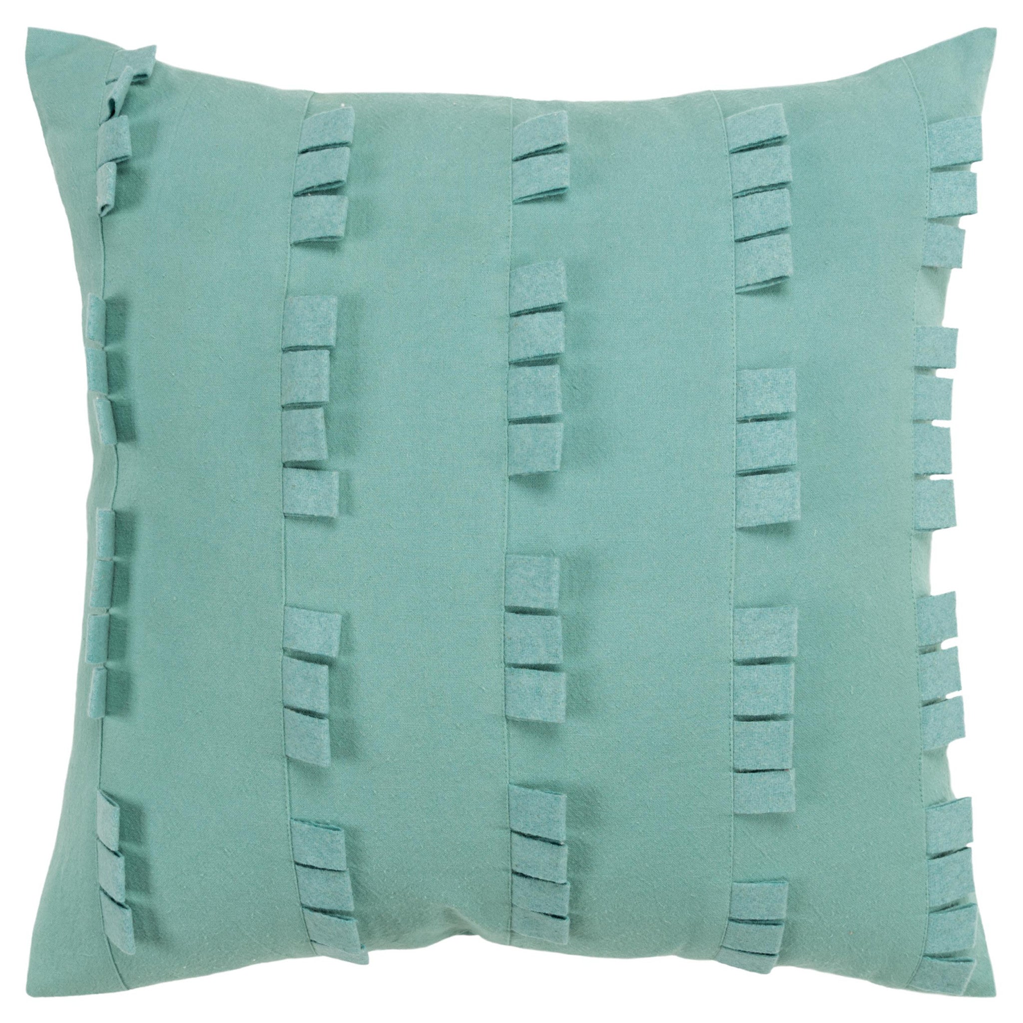 20" Aqua Cotton Pillow