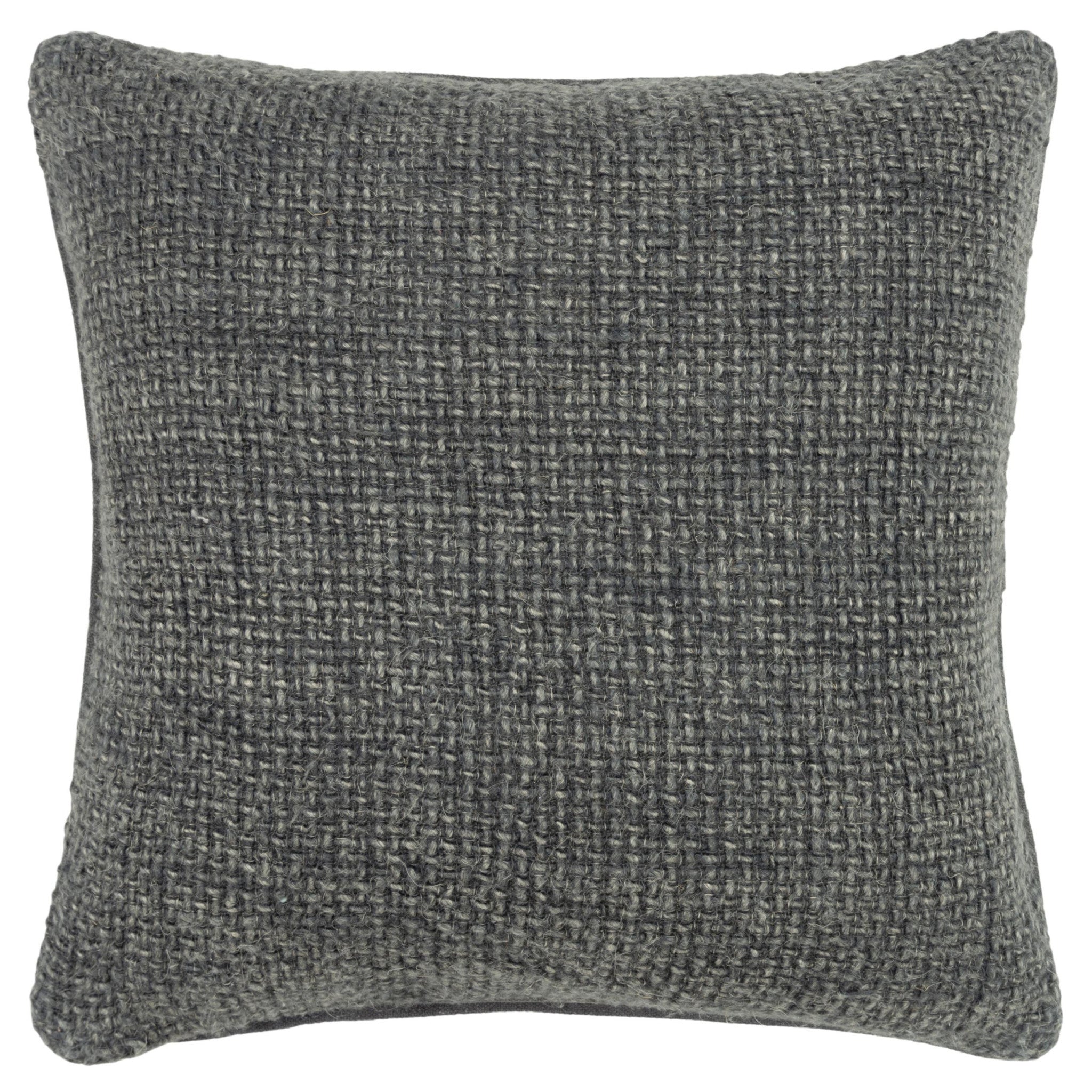 20" Gray Cotton Blend Pillow