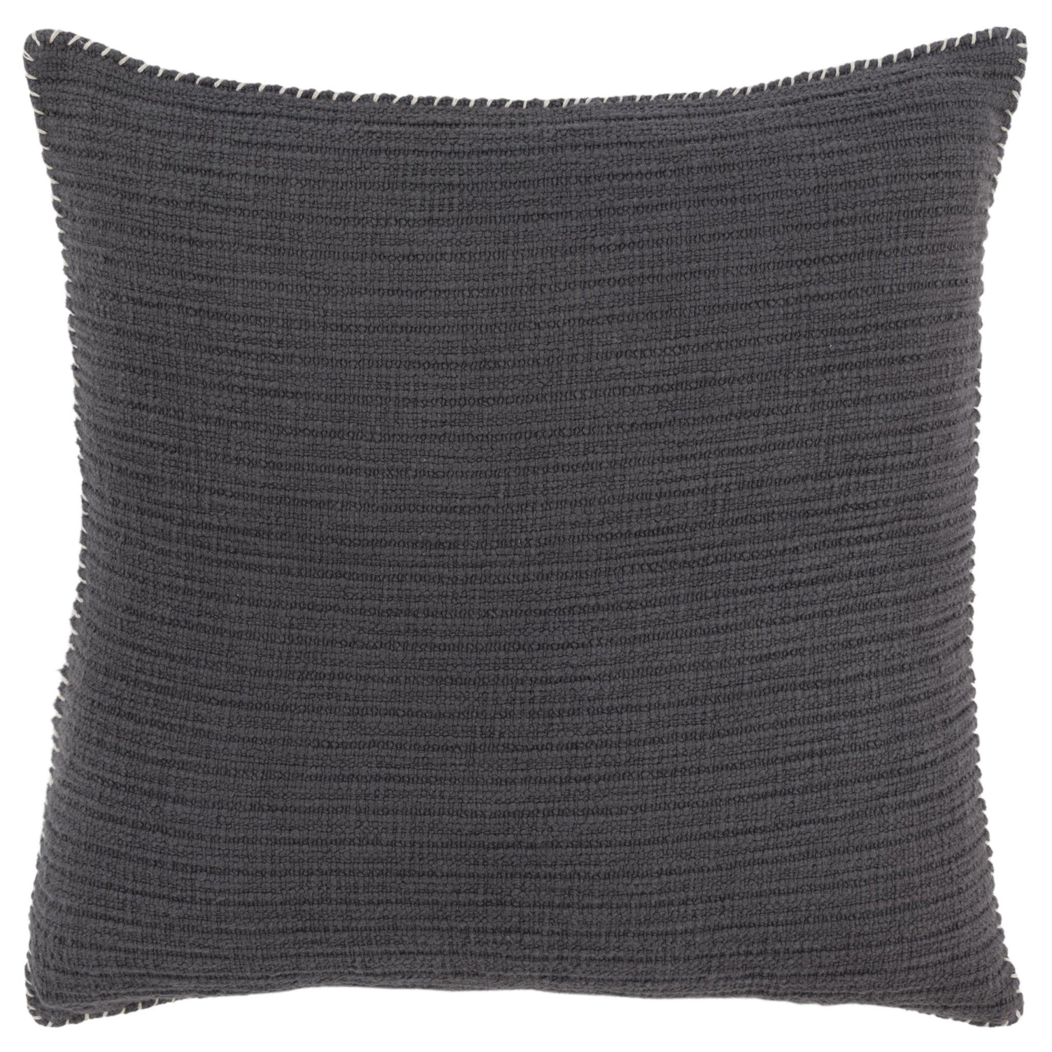 22" Charcoal Cotton Pillow