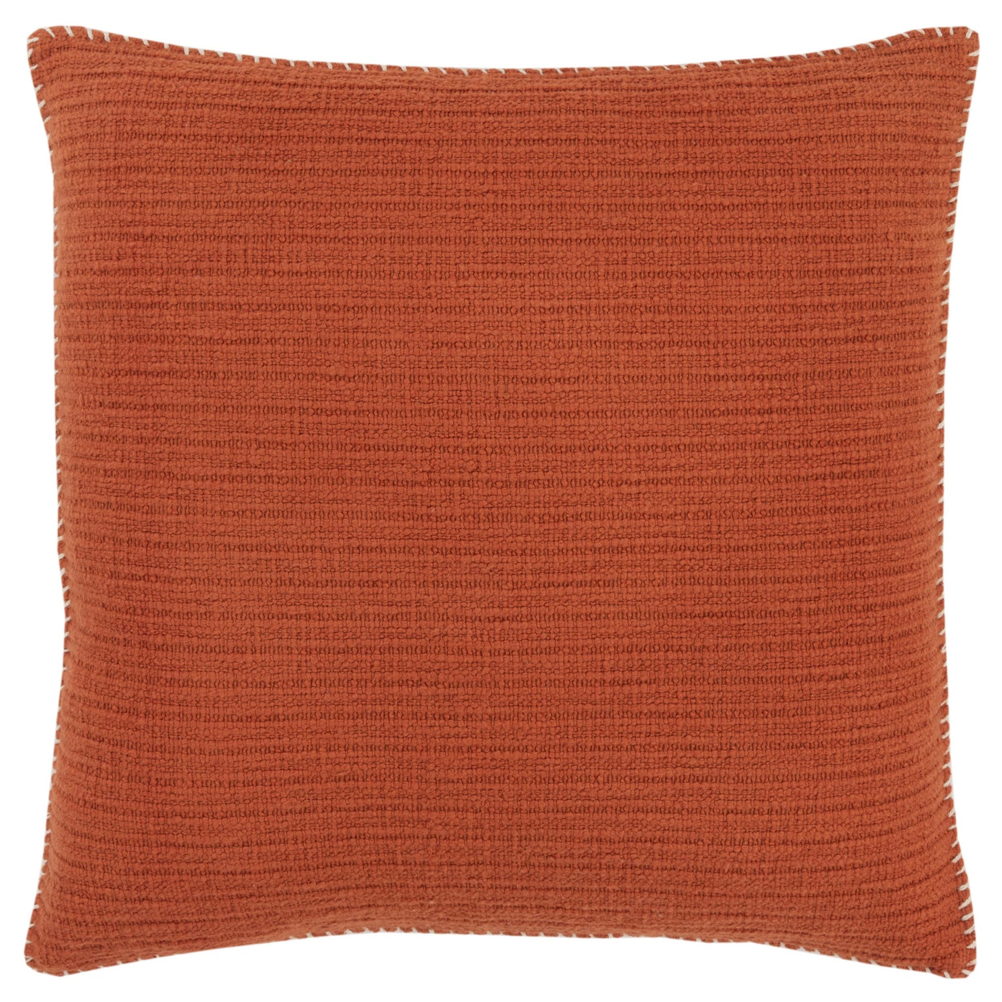 22" Orange Cotton Pillow