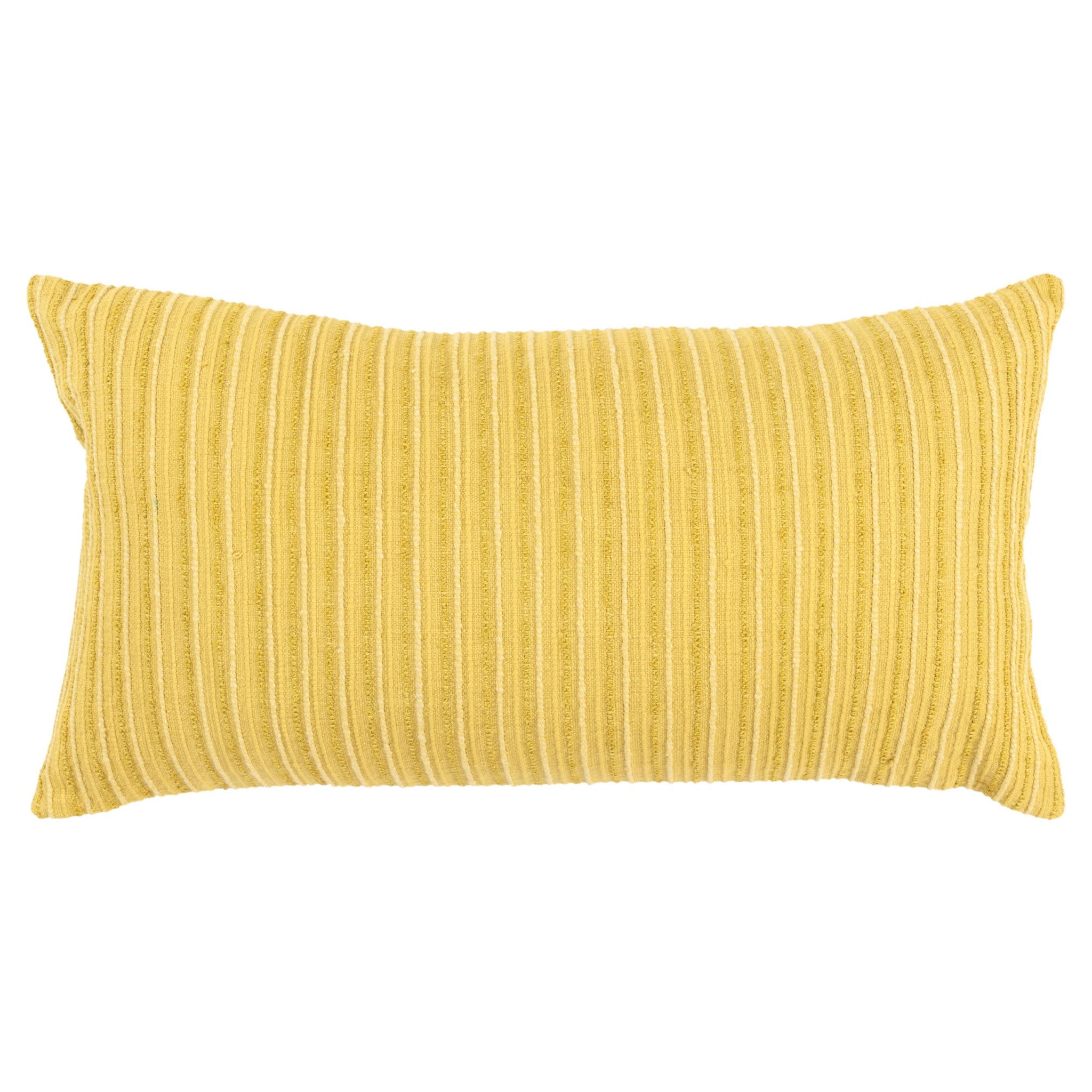 14" X 14" Yellow Cotton Blend Pillow