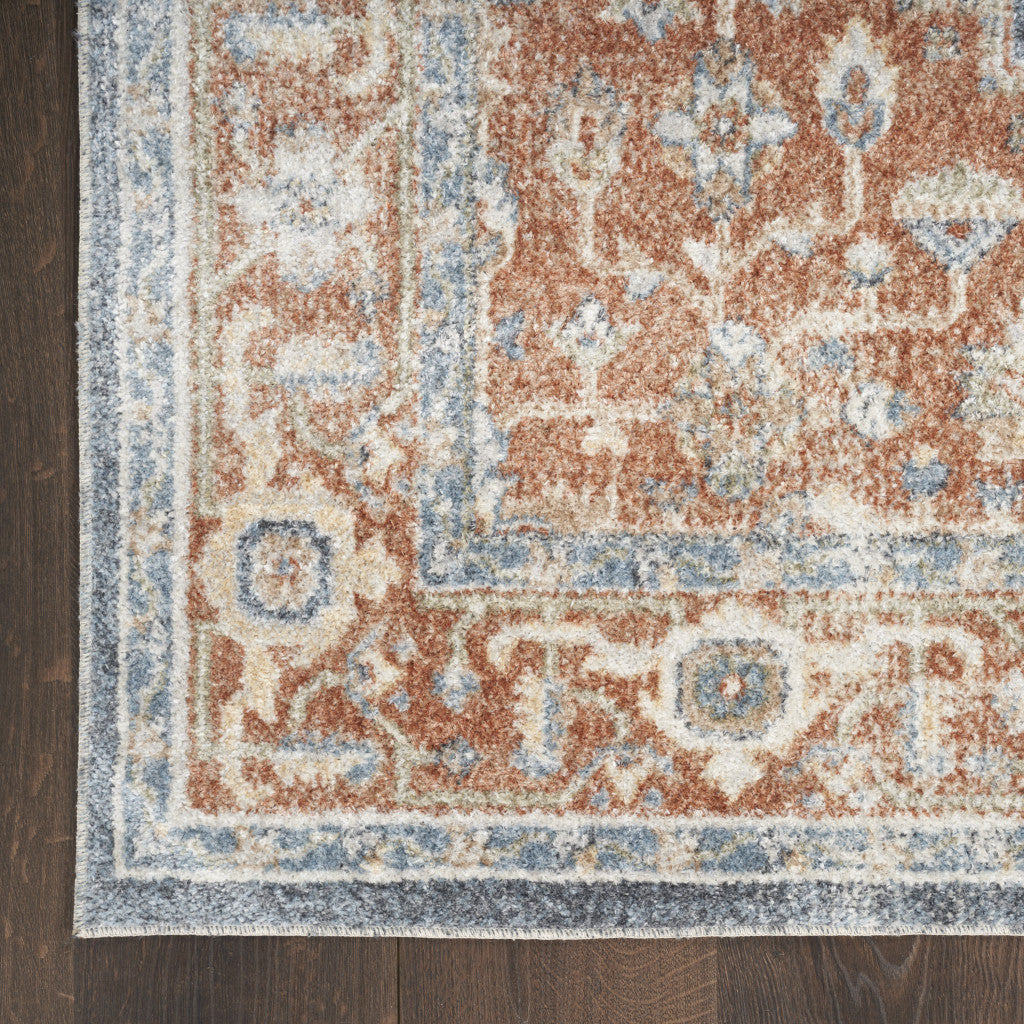 9' x 12' Ivory Oriental Power Loom Distressed Area Rug