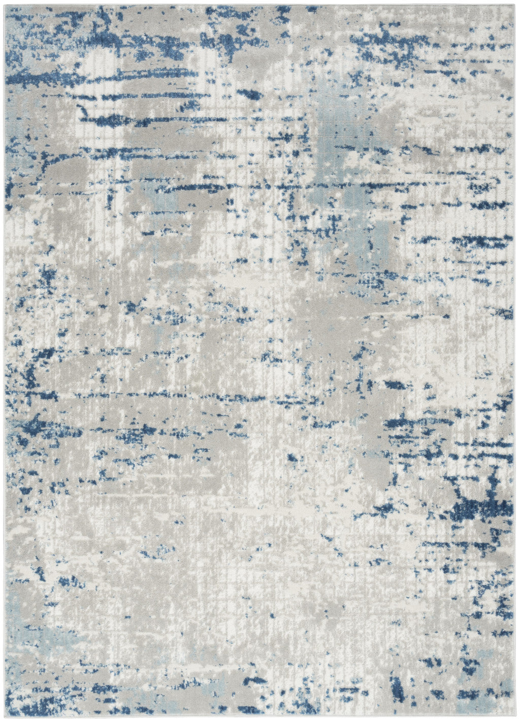 6' x 9' Ivory Abstract Power Loom Area Rug