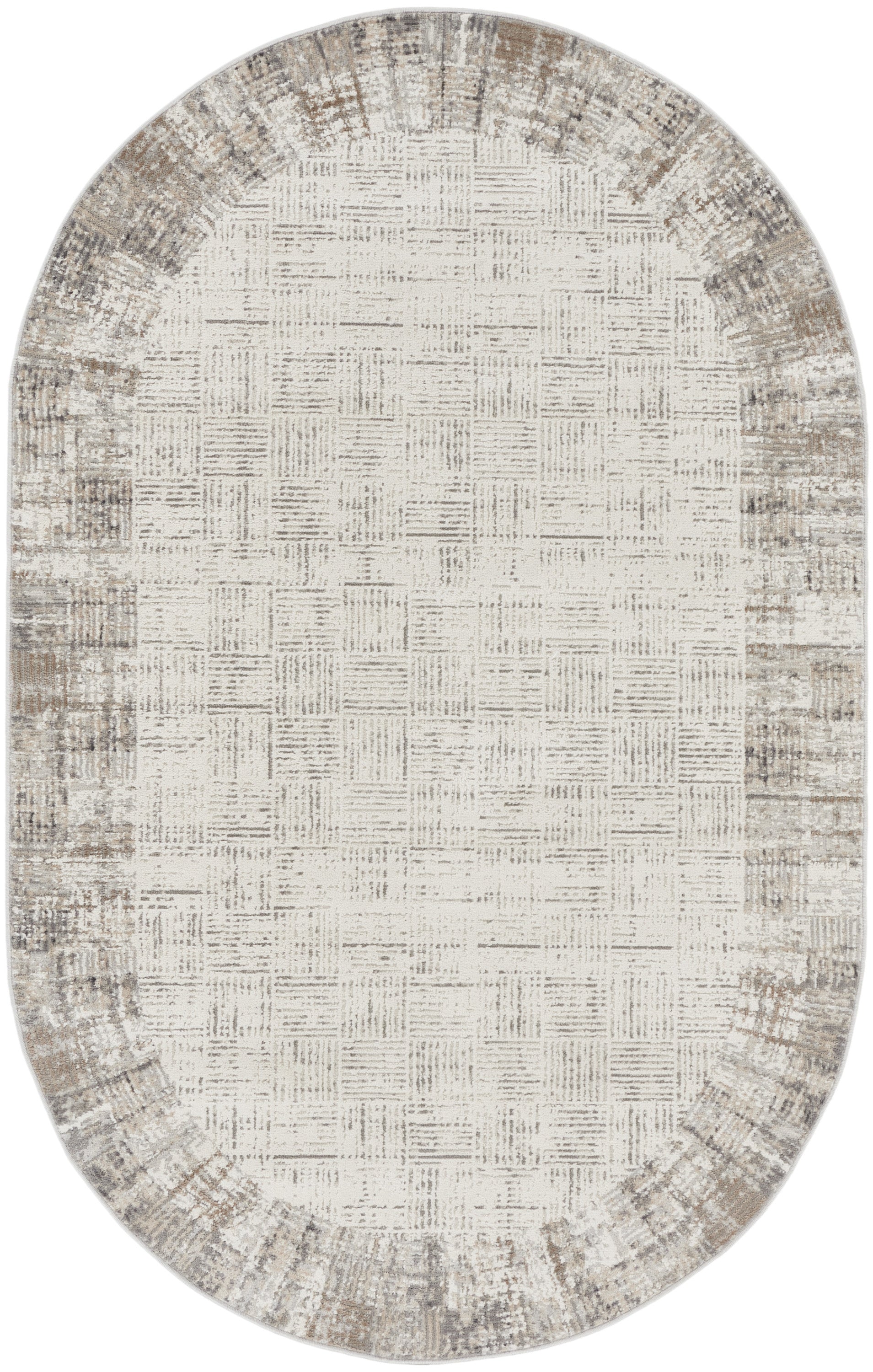 Gray Abstract Power Loom Area Rug