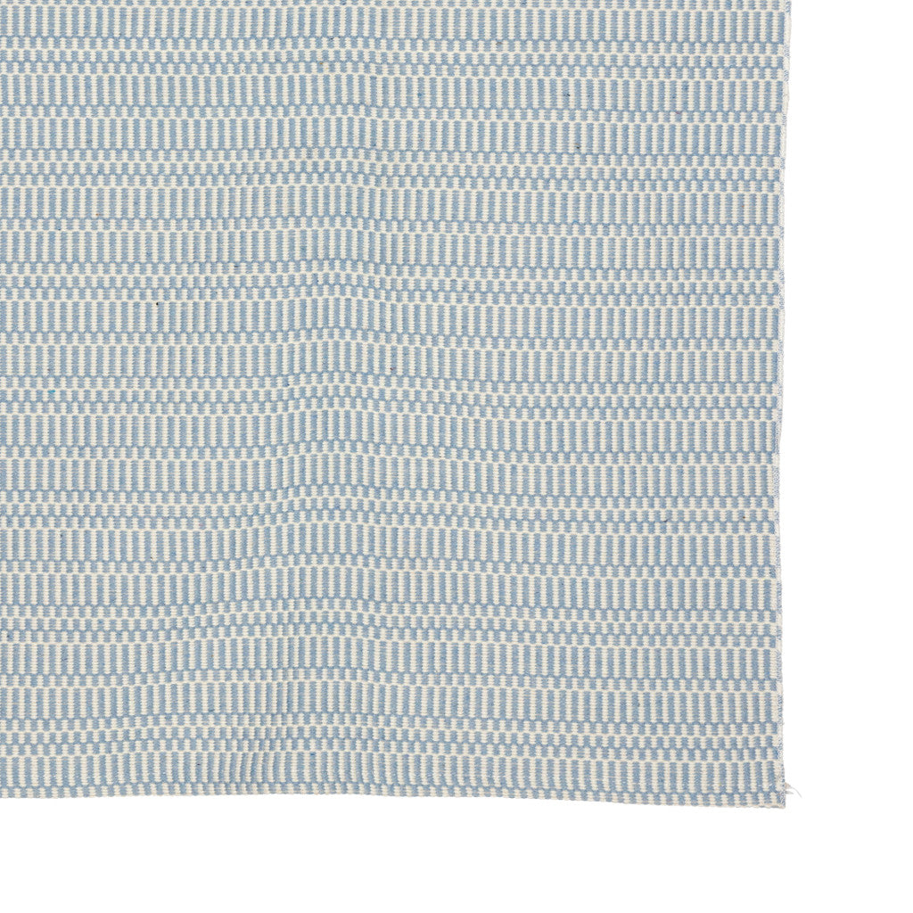 2'x 3' Pale Blue Checkered Hand Woven Area Rug