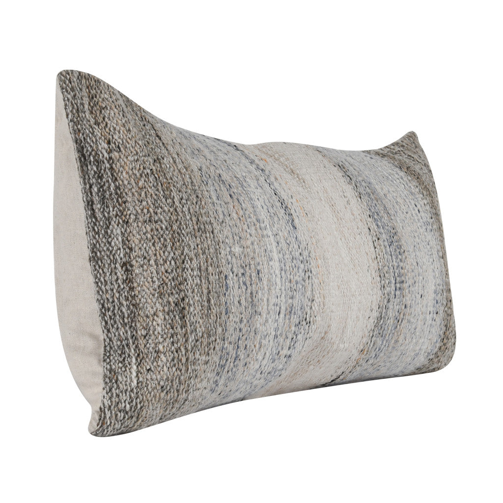 16" X 36" Taupe Down Blend Throw Pillow