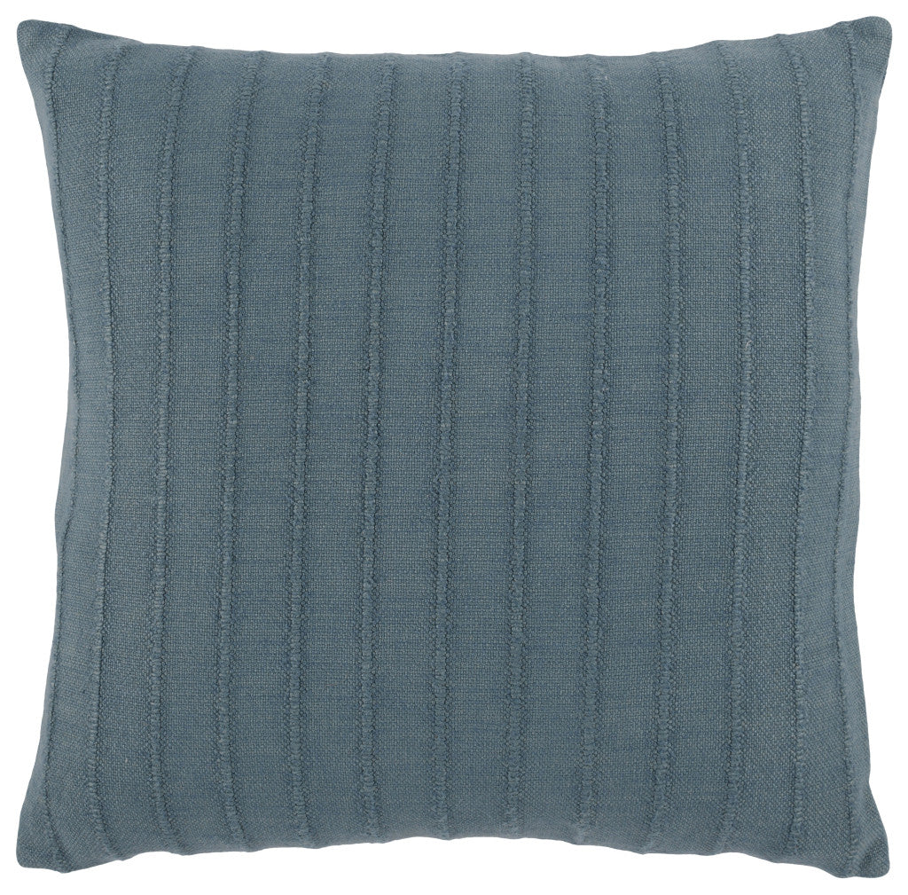 22" Blue Viscose Down Blend Throw Pillow