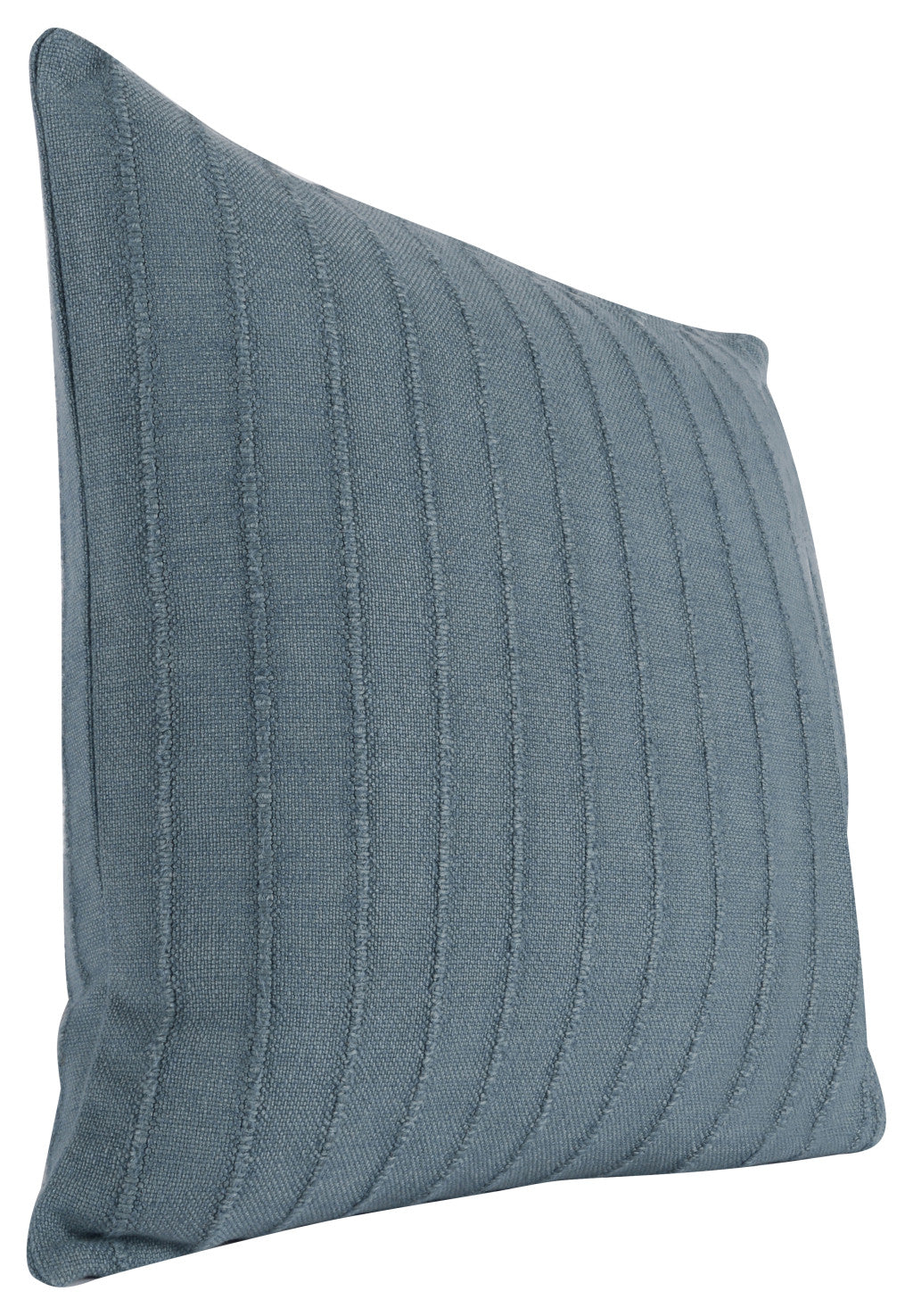 22" Blue Viscose Down Blend Throw Pillow