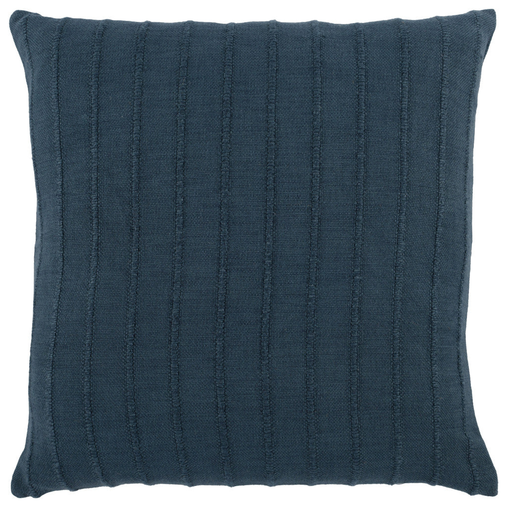 22" Blue Viscose Down Blend Throw Pillow