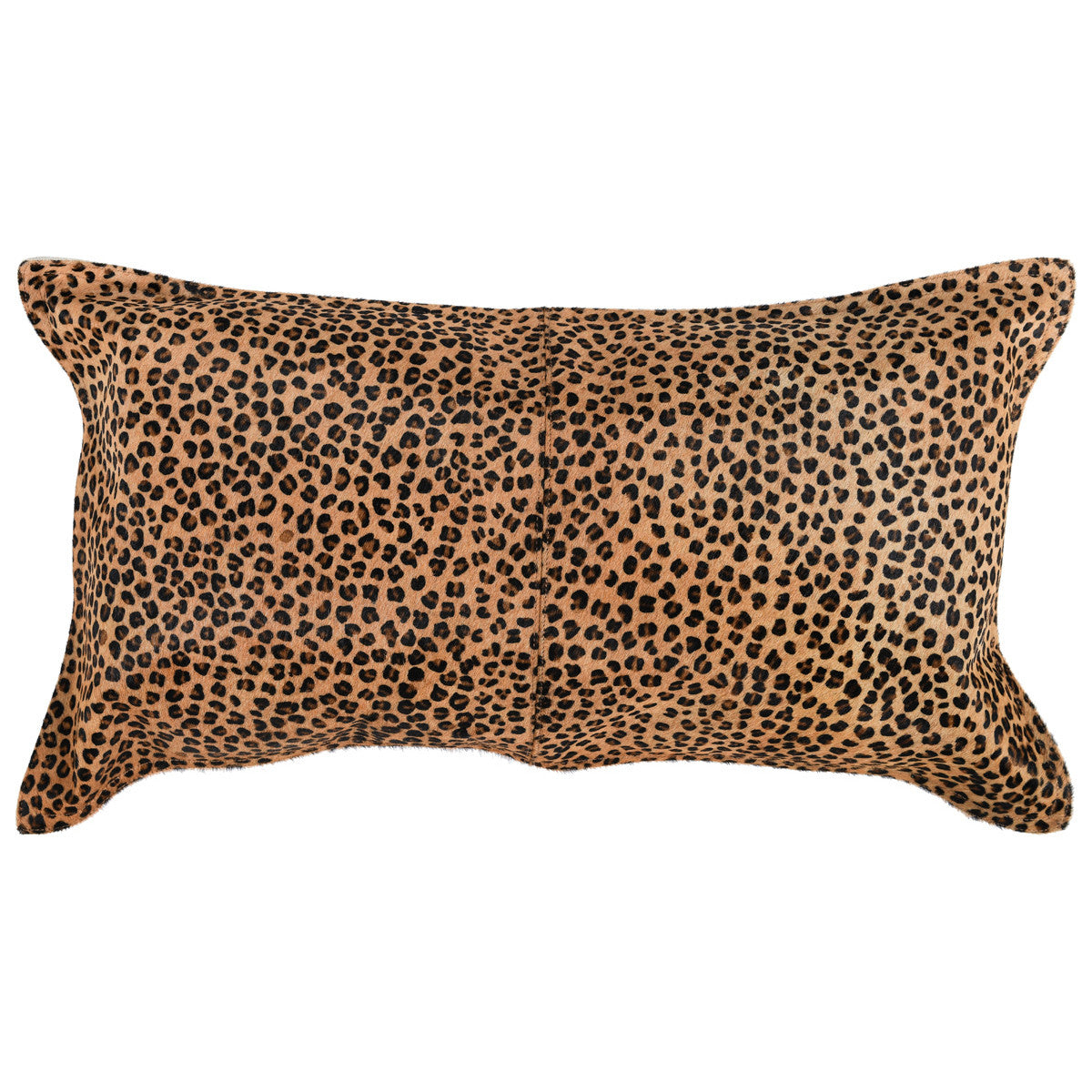 14" X 26" Camel Cowhide Down Blend Throw Pillow